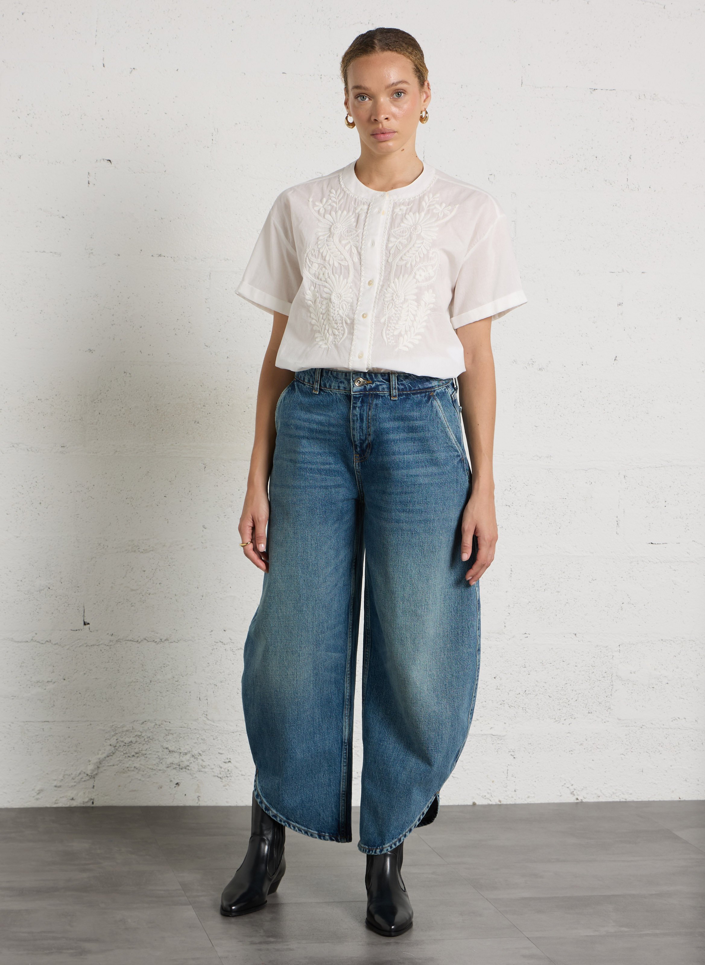 Weite Jeans mit Waschungseffekt LIU JO Blau