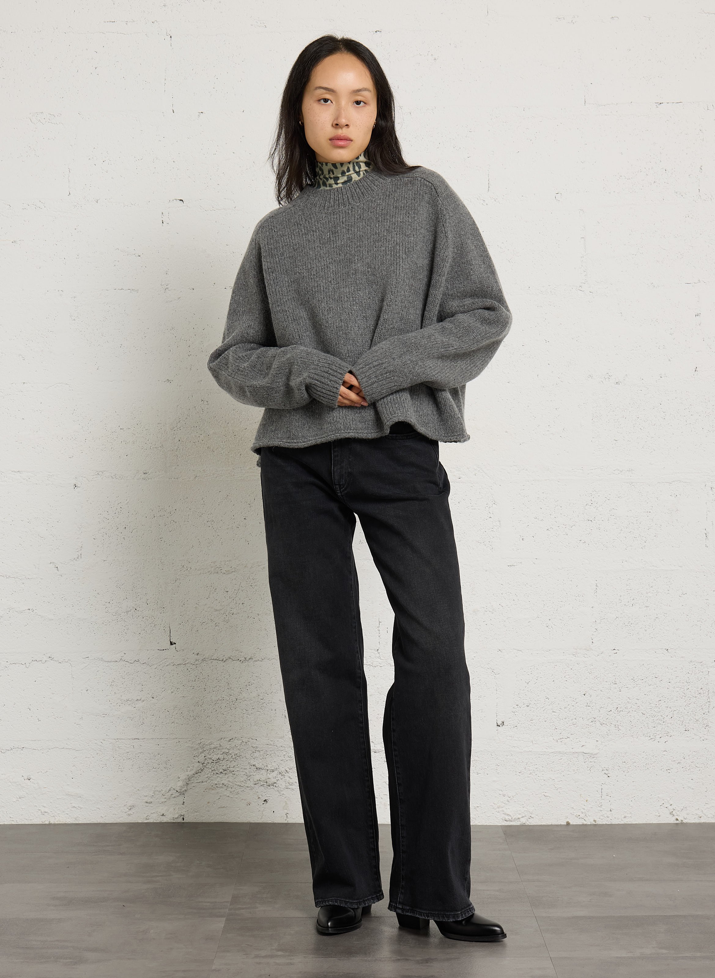 Straight-fit jeans van katoenmix BELLEROSE Zwart