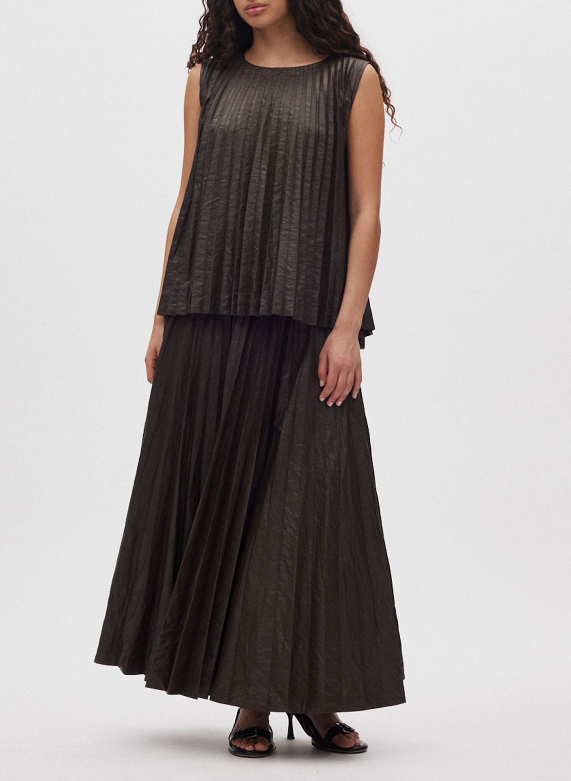 Long flared skirt RABENS SALONER Brown