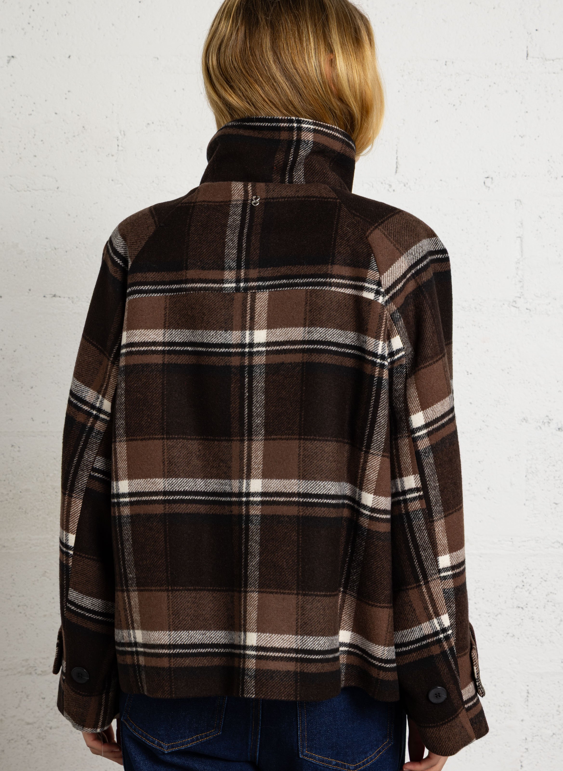 Manteau ample col montant PLEASE Noir