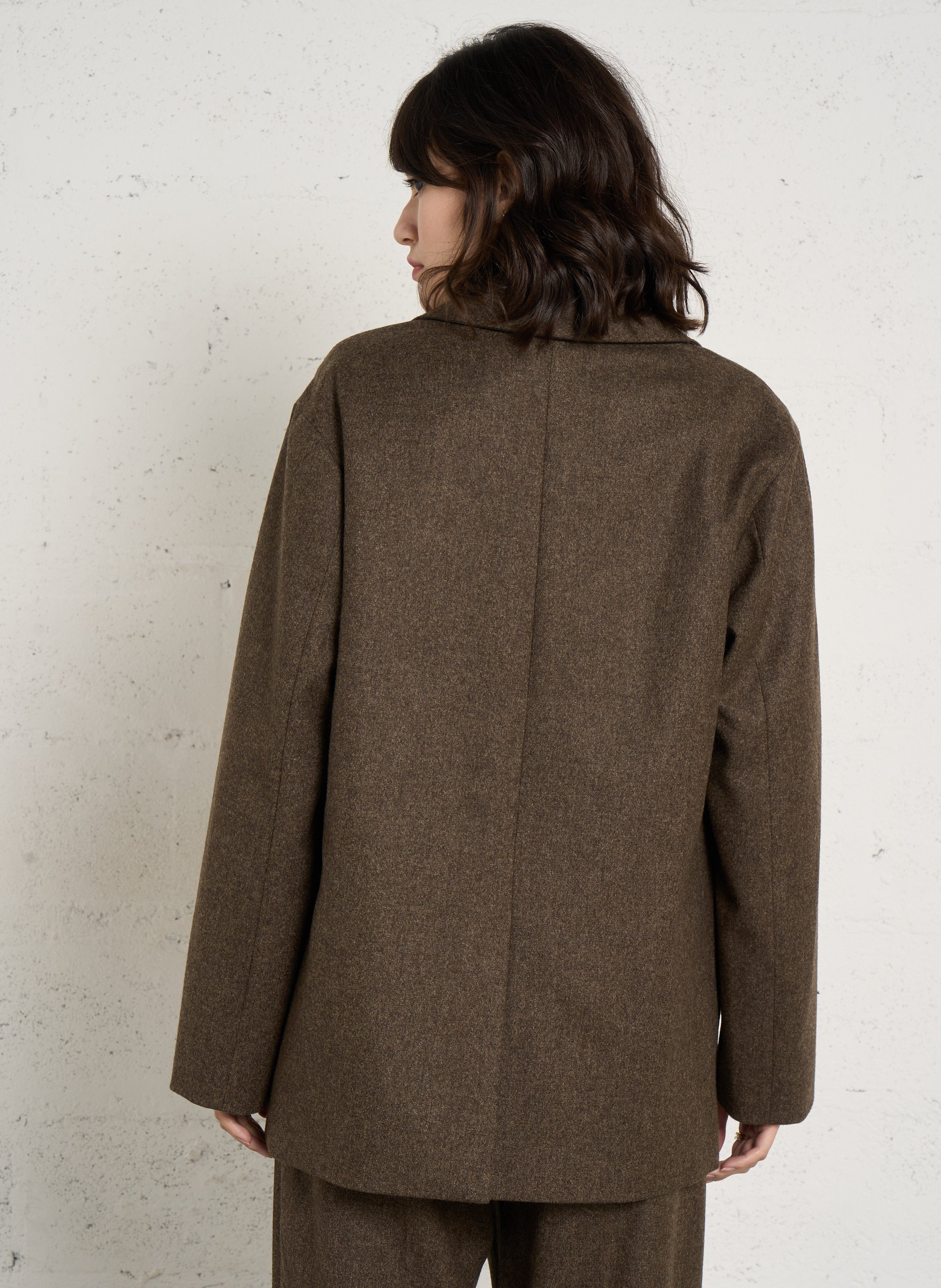 Wollblazer mit Reverskragen MASSCOB Braun