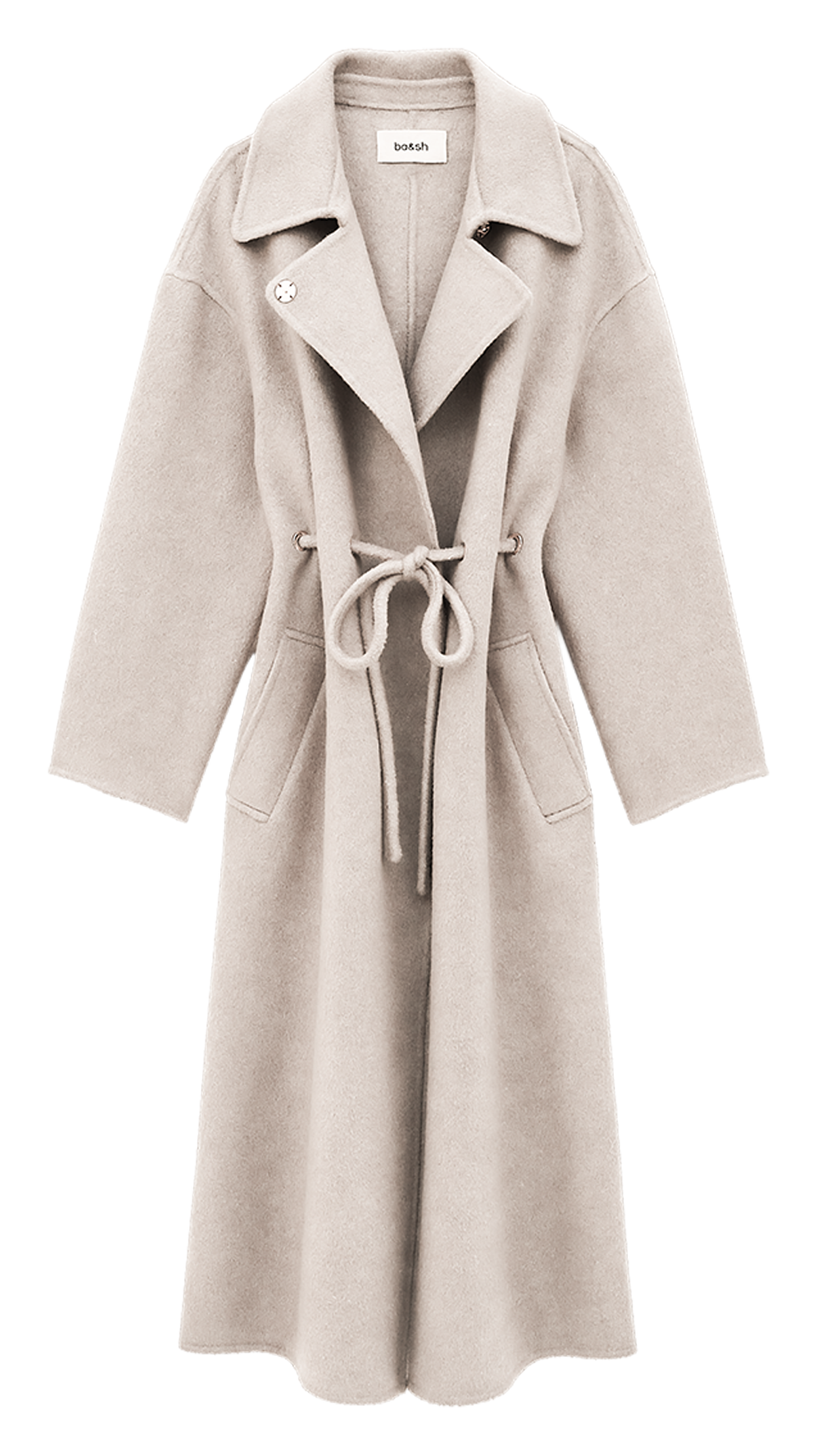 Taillierter Mantel aus Wollmix BA&SH Beige