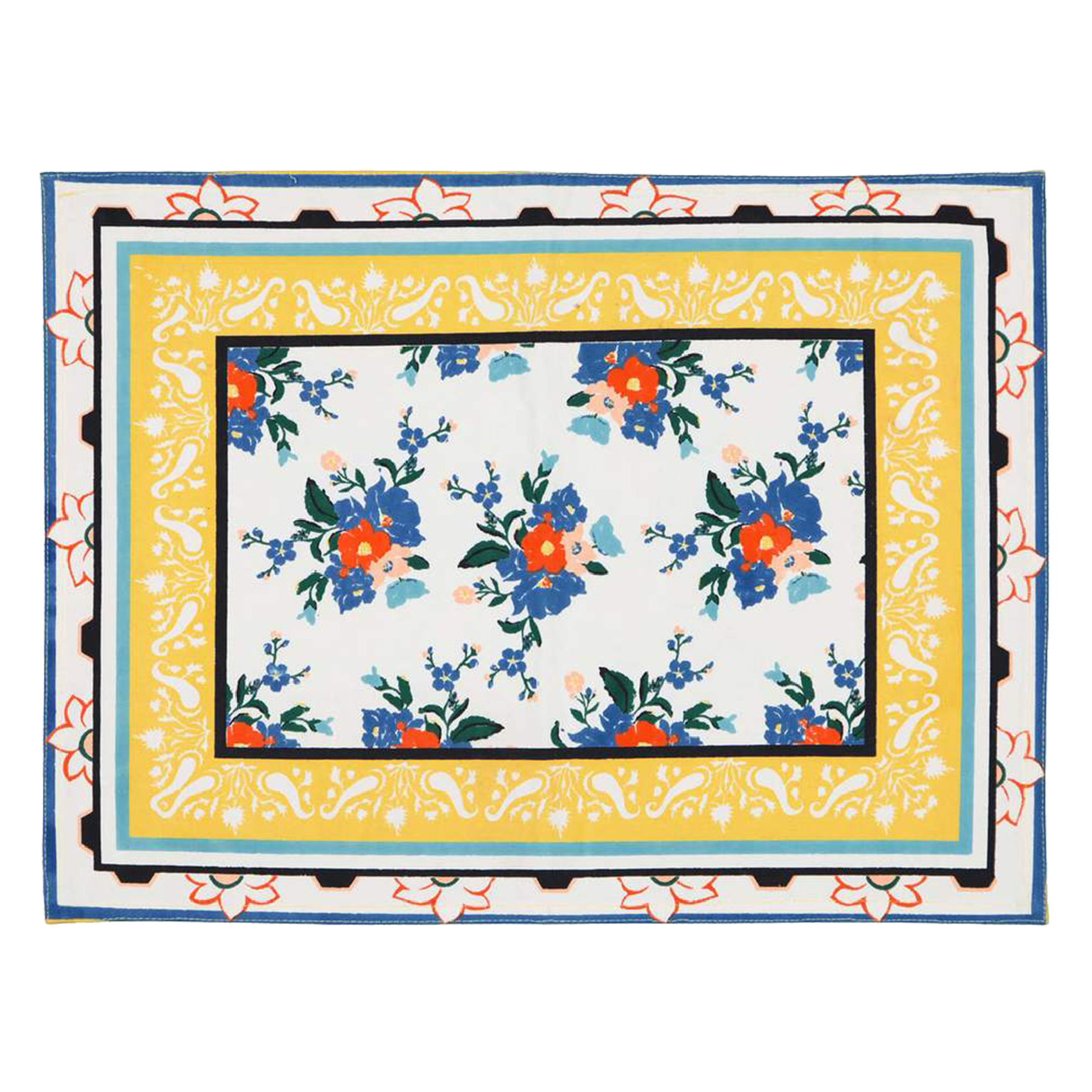 Floral print cotton napkins LUCAS DU TERTRE Multicolored