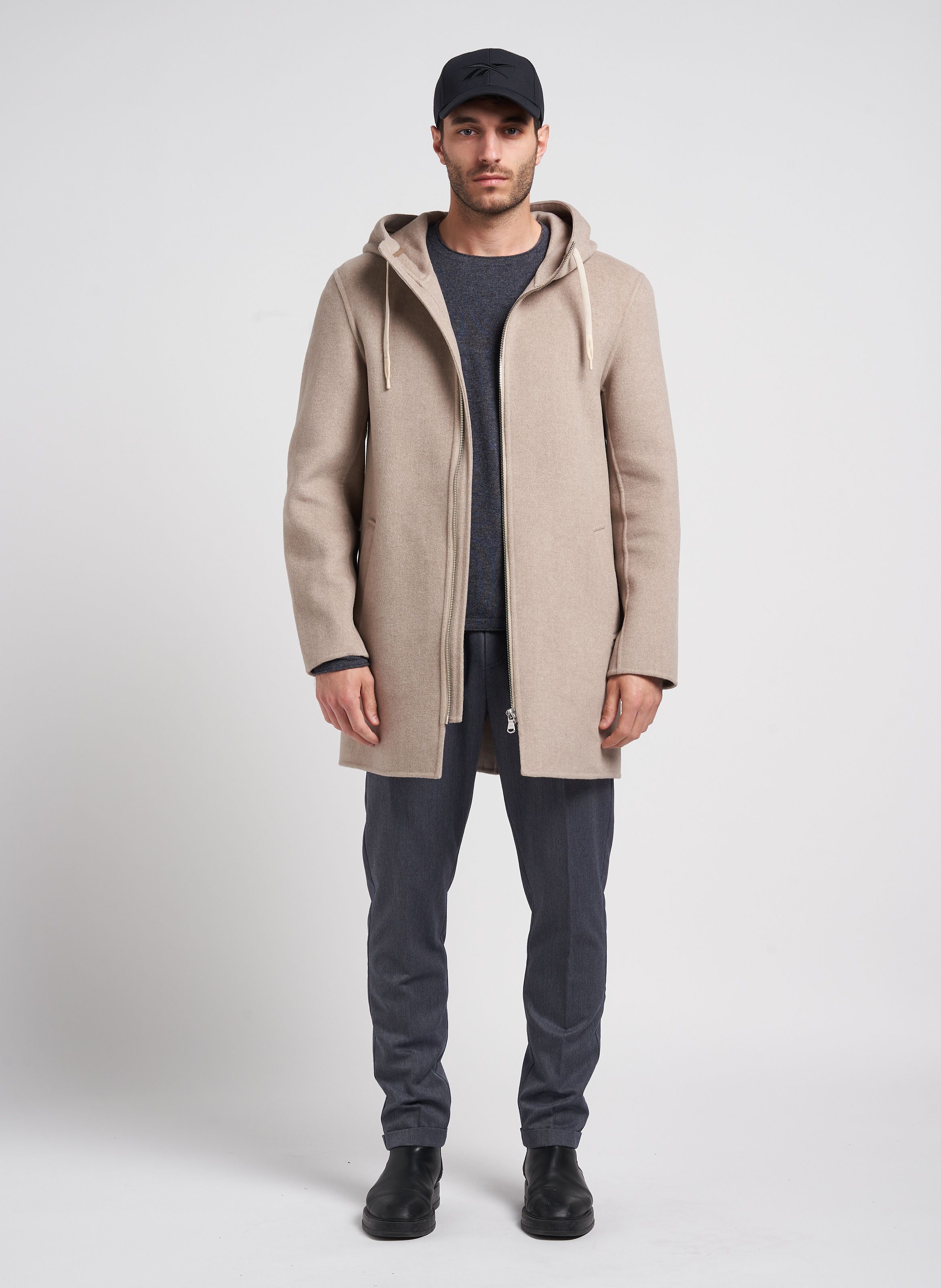 Manteau laine best sale capuche homme