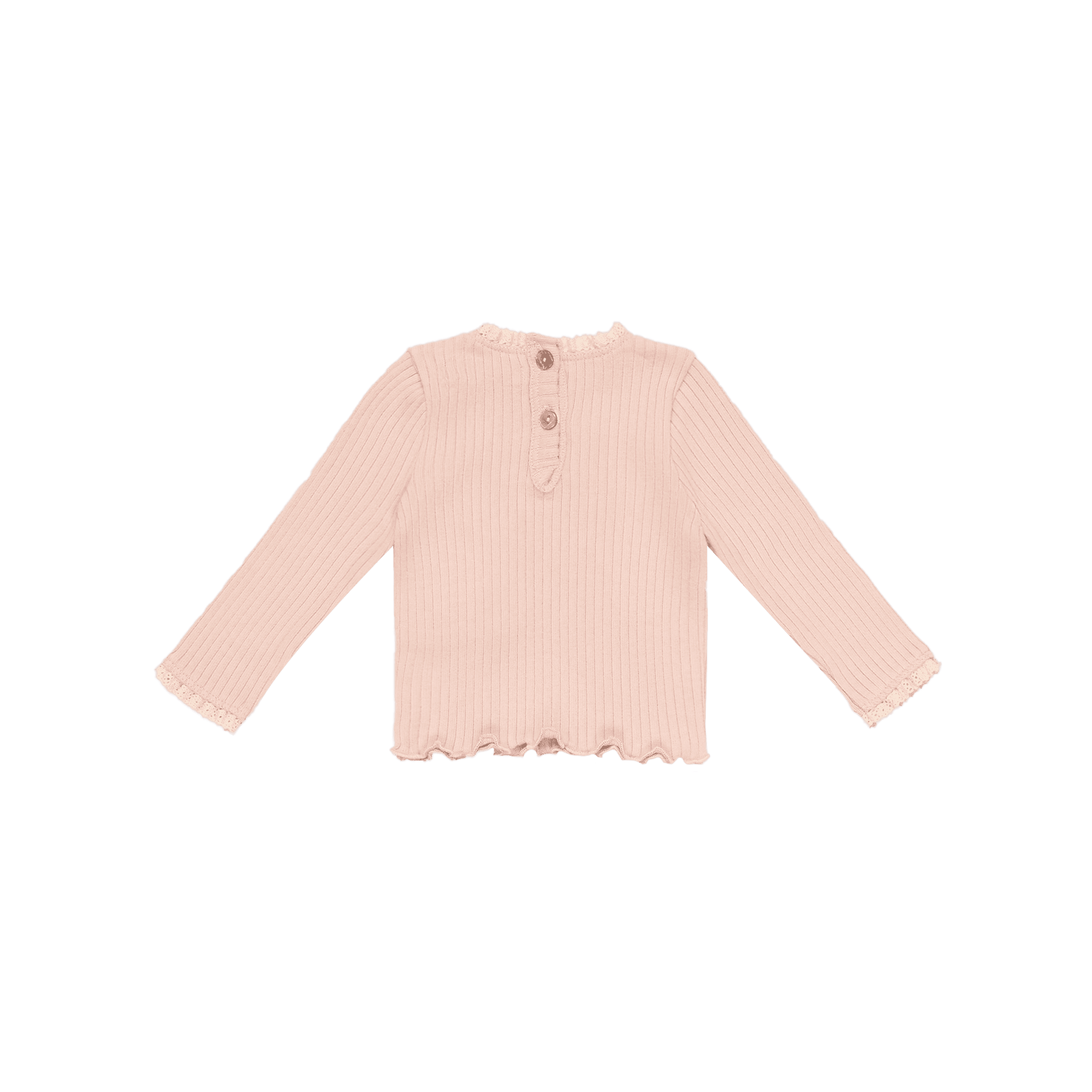 Tee-shirt col montant côtelé en coton THE NEW SOCIETY Rose