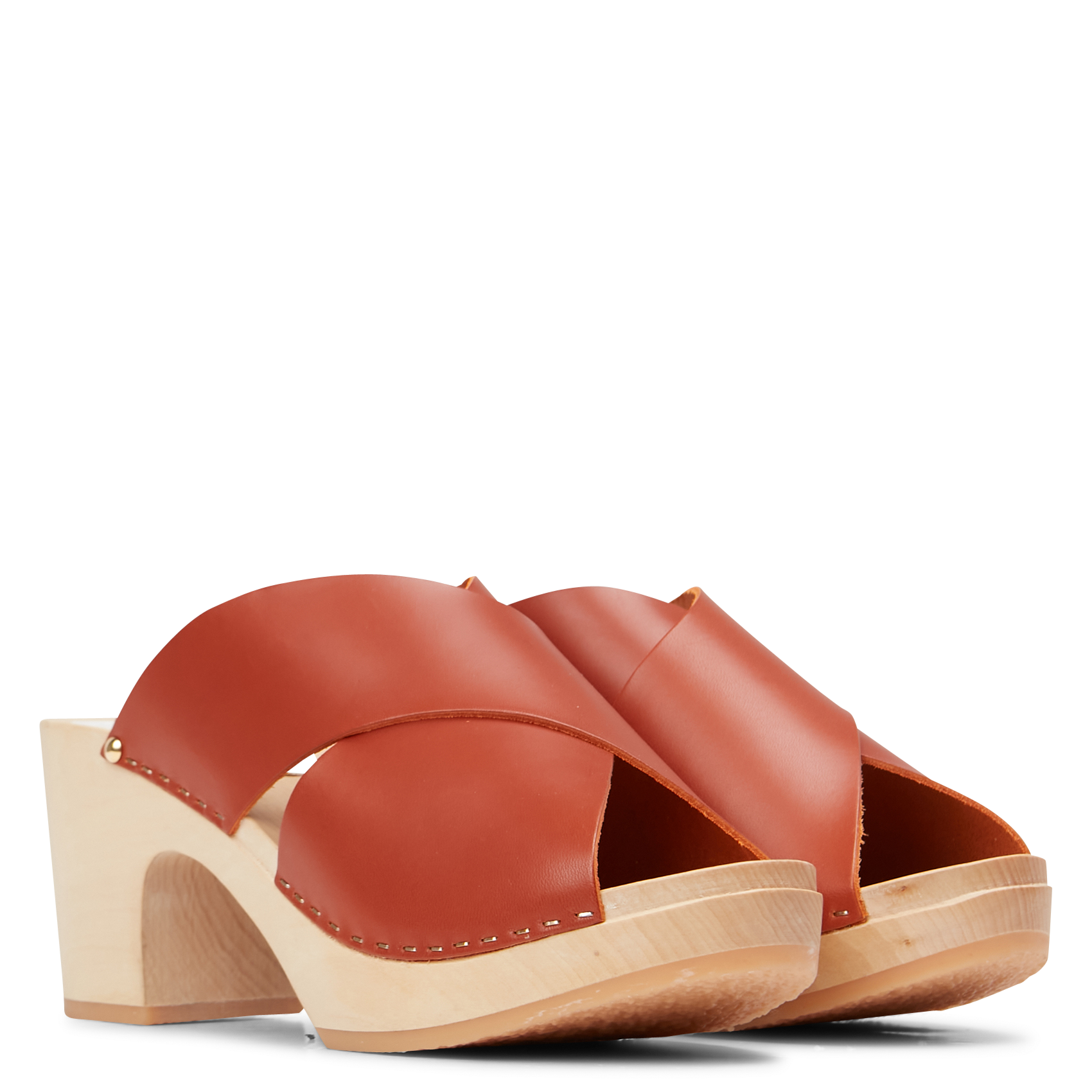 Leren klompen met hoge hak SABOTS YOUYOU Rood