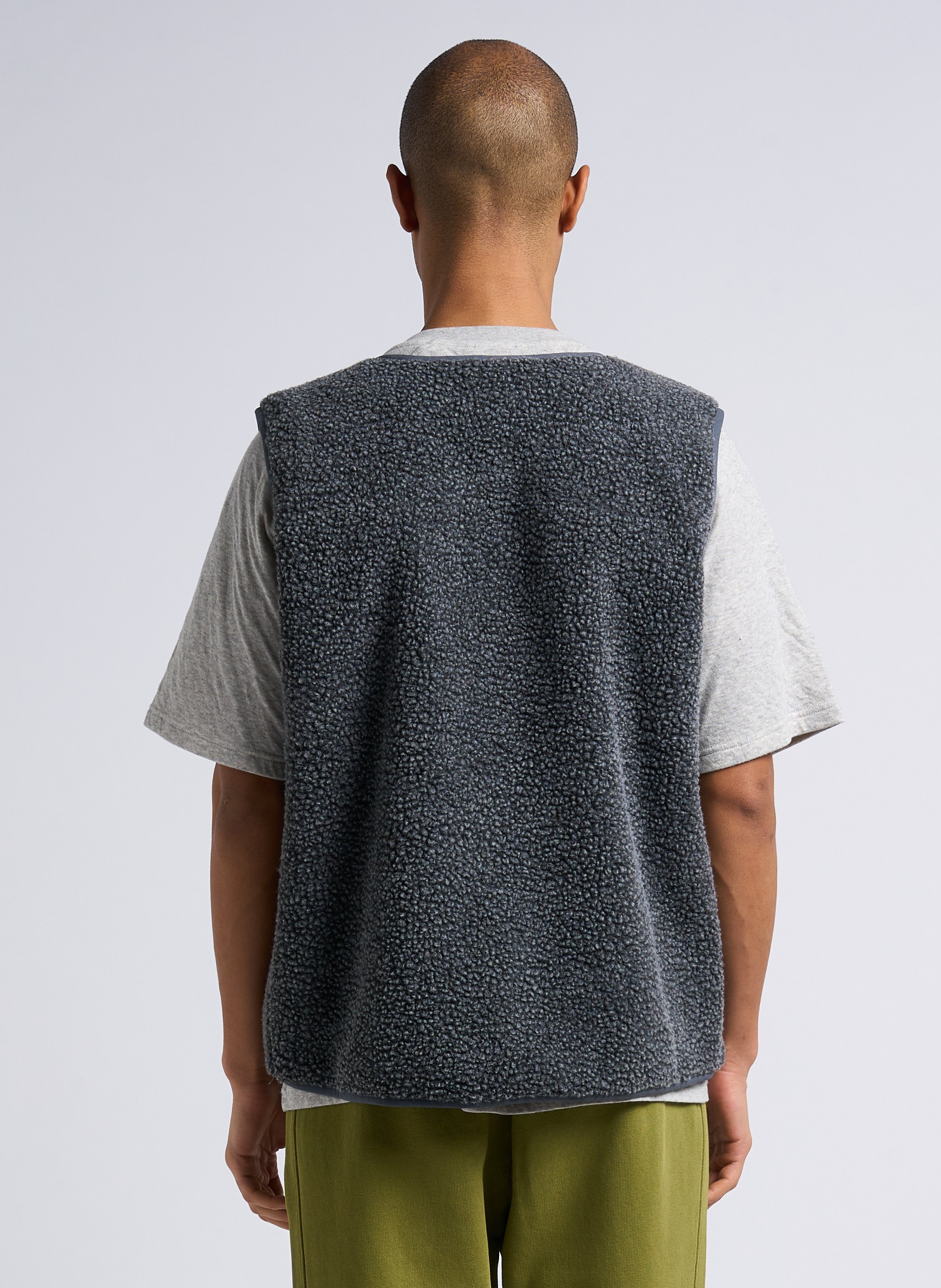 Sherpa-Jacke mit Rundhalskragen AMERICAN VINTAGE Grau