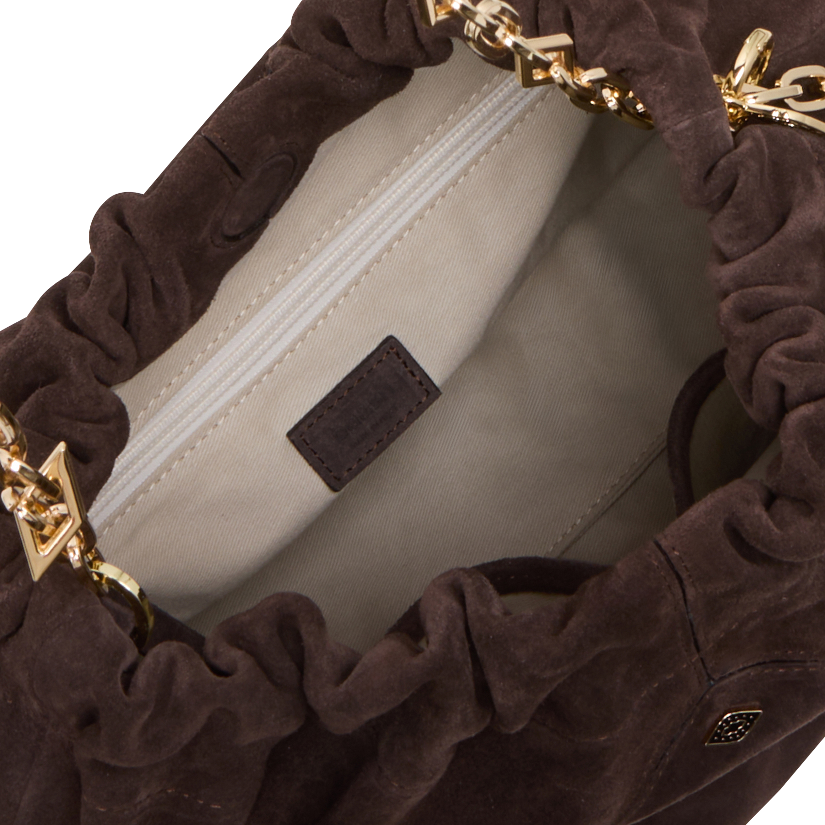 Schoudertas tote van suède leer BA&SH Bruin