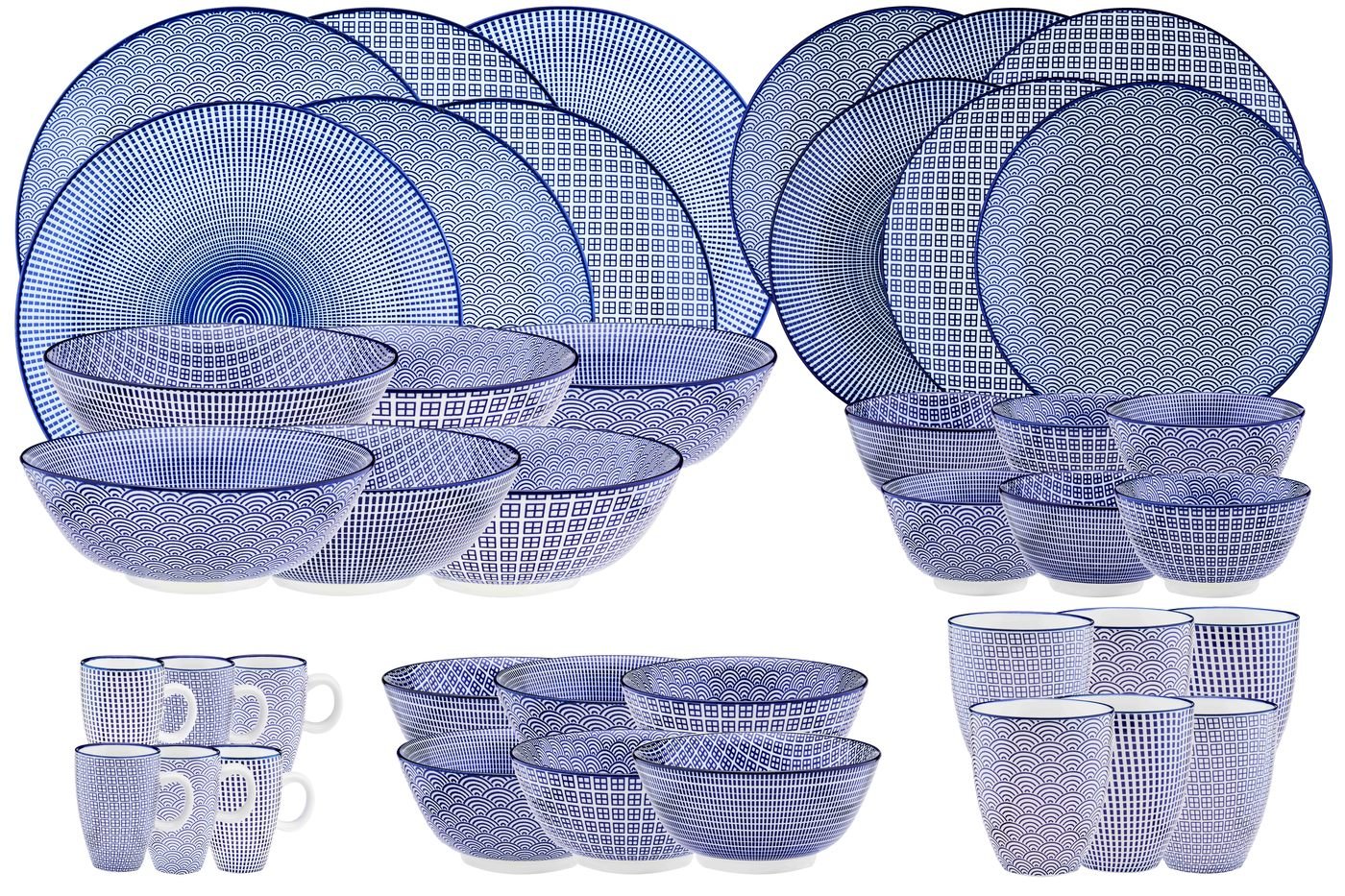 42-Piece Full Dinner Service BJORN Blue