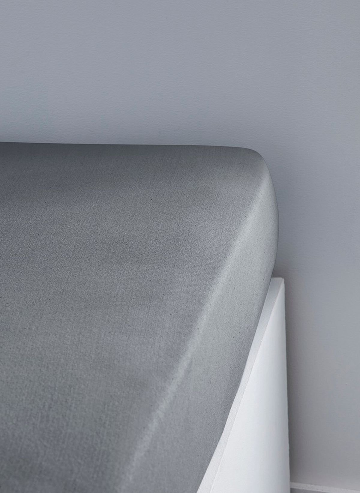 Stretch cotton fitted sheet TODAY LINGE DE MAISON Grey