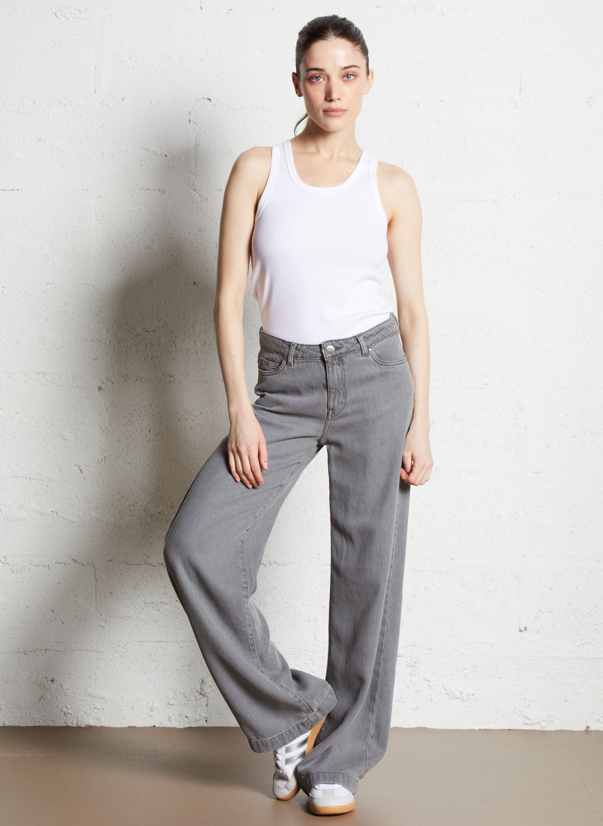 Débardeur ajusté en coton  PETIT BATEAU Blanc