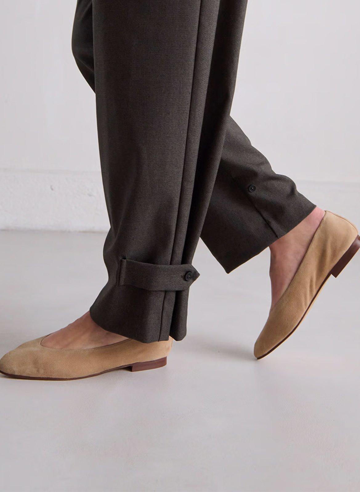 Suede ballet pumps JONAK Beige