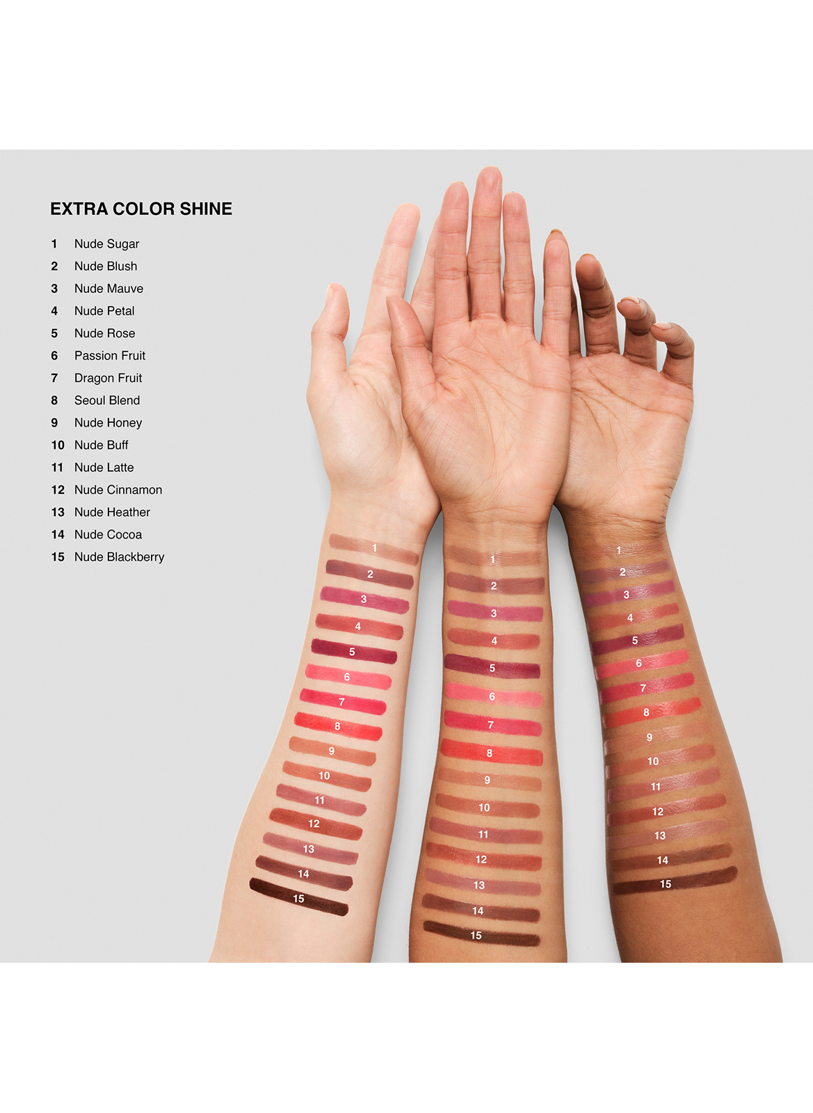 Extra Color Shine - Rouge à lèvres brillance intense Nude buff