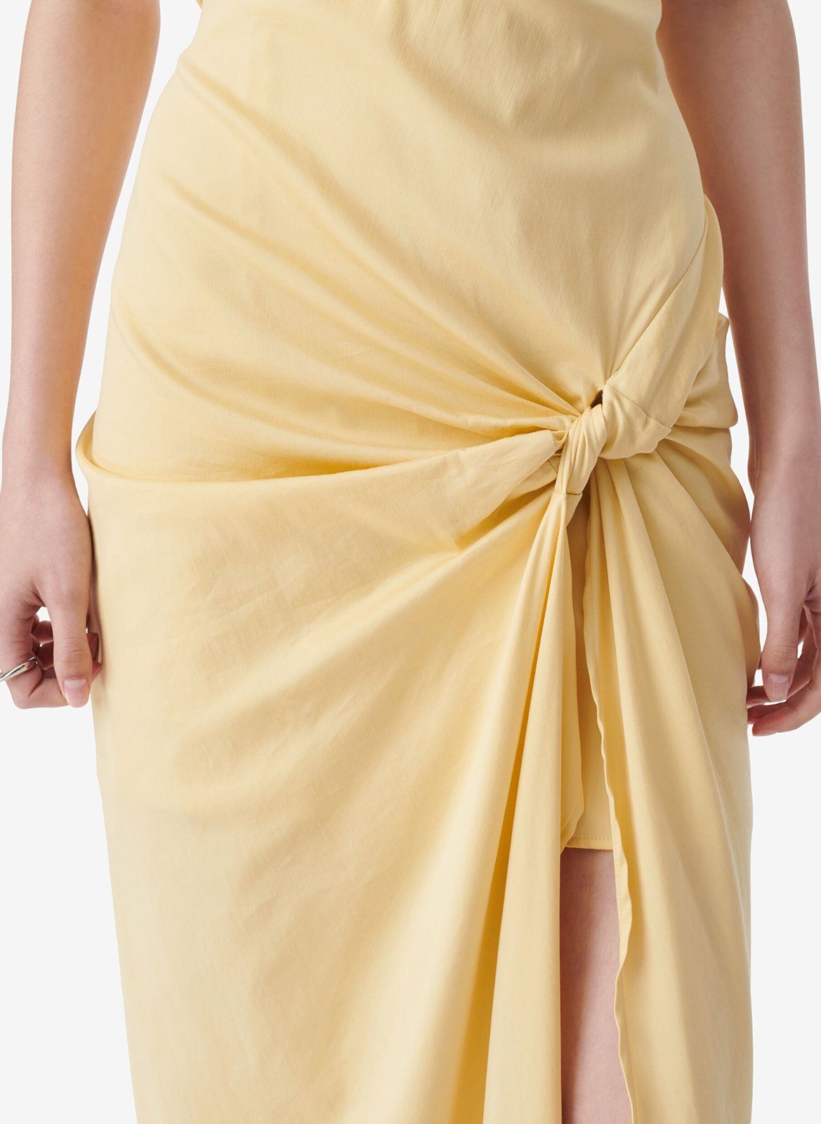 Draped open-back long dress IRO Yellow
