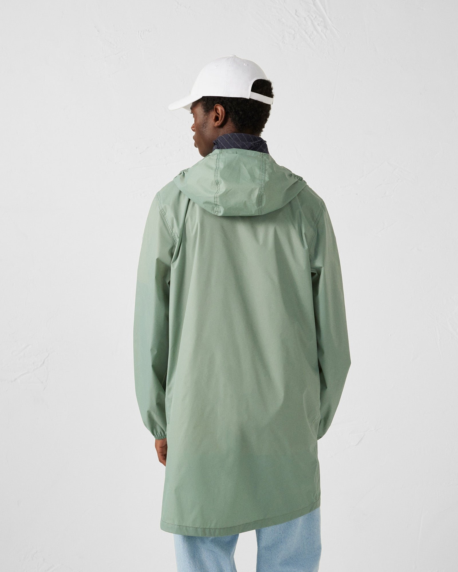 Long packable hooded raincoat Oban JOTT Green