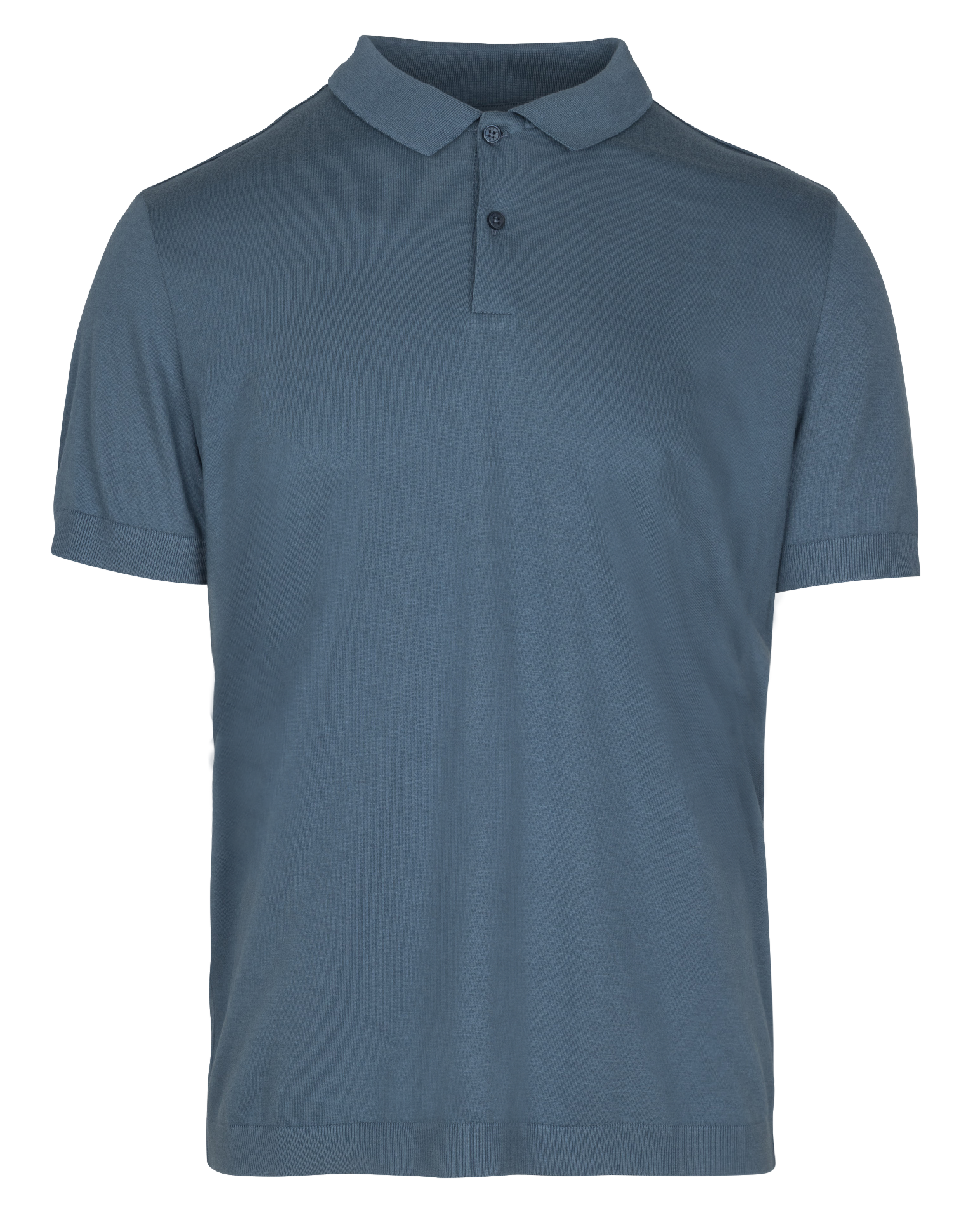 Kurzarm-Poloshirt aus einfarbigem Strick IKKS Blau