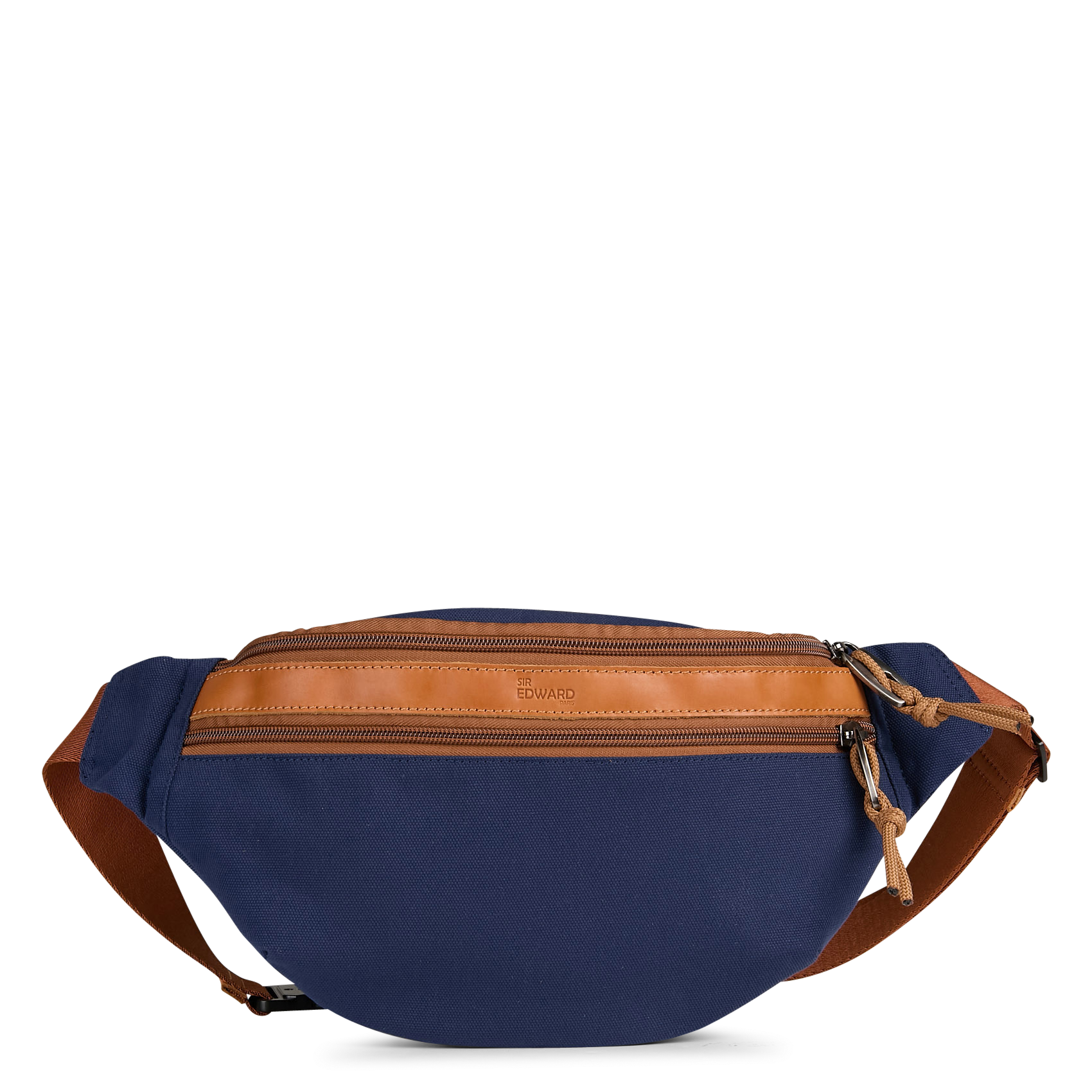 Two-tone leather blend bum bag SIR EDWARD Multicolored