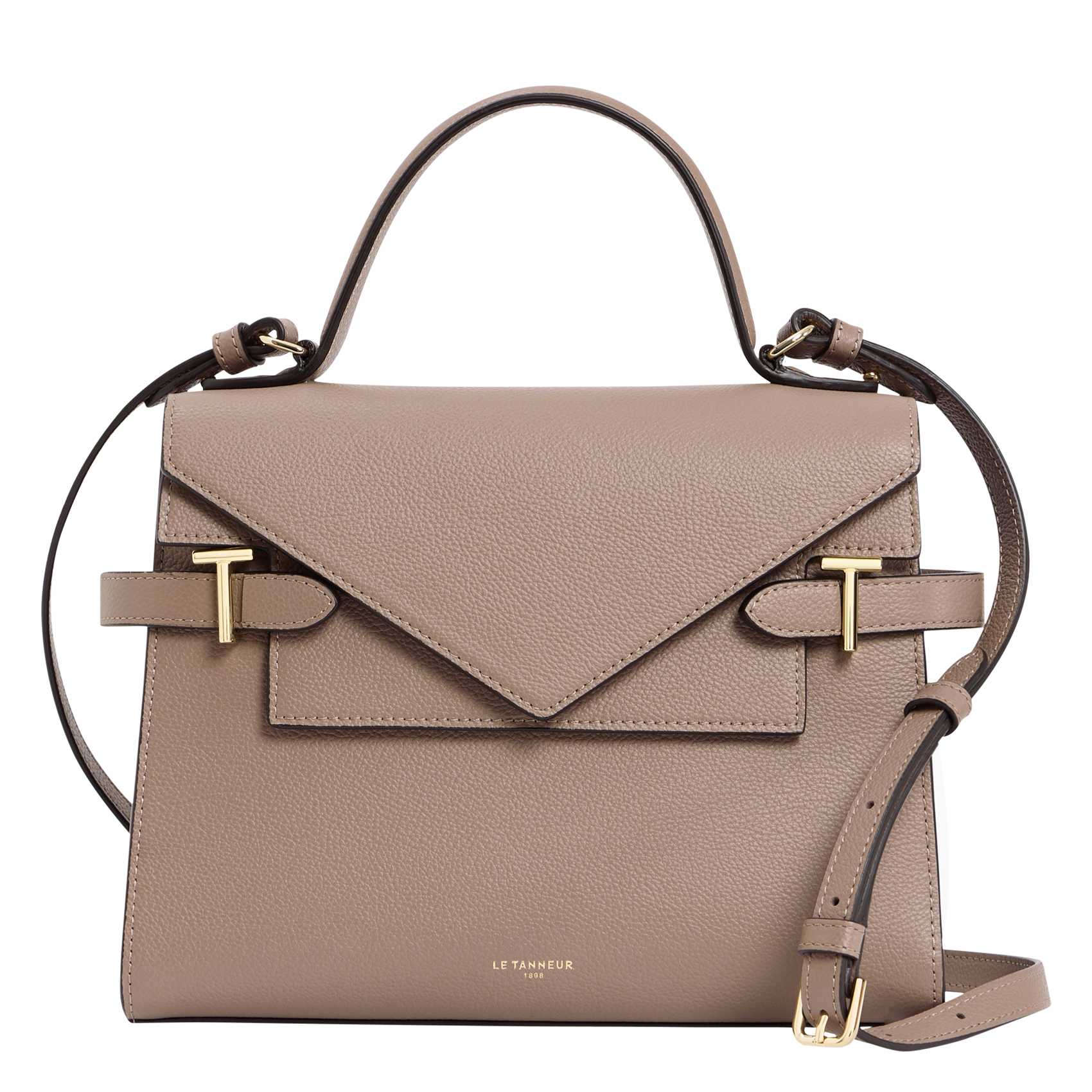 Sac bandoulière en cuir LE TANNEUR Gris