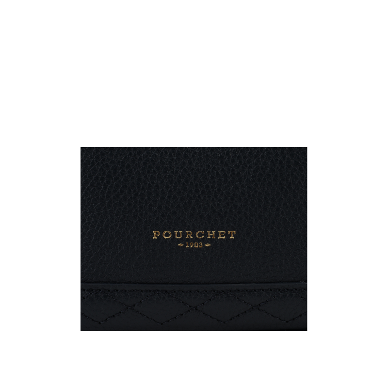 Satchel - cowhide leather POURCHET Blue