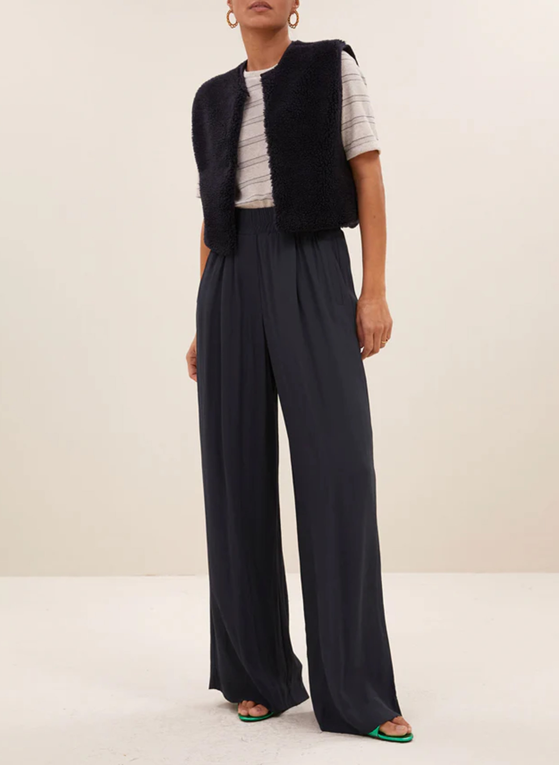 Straight faux fur cardigan BY BAR Blue