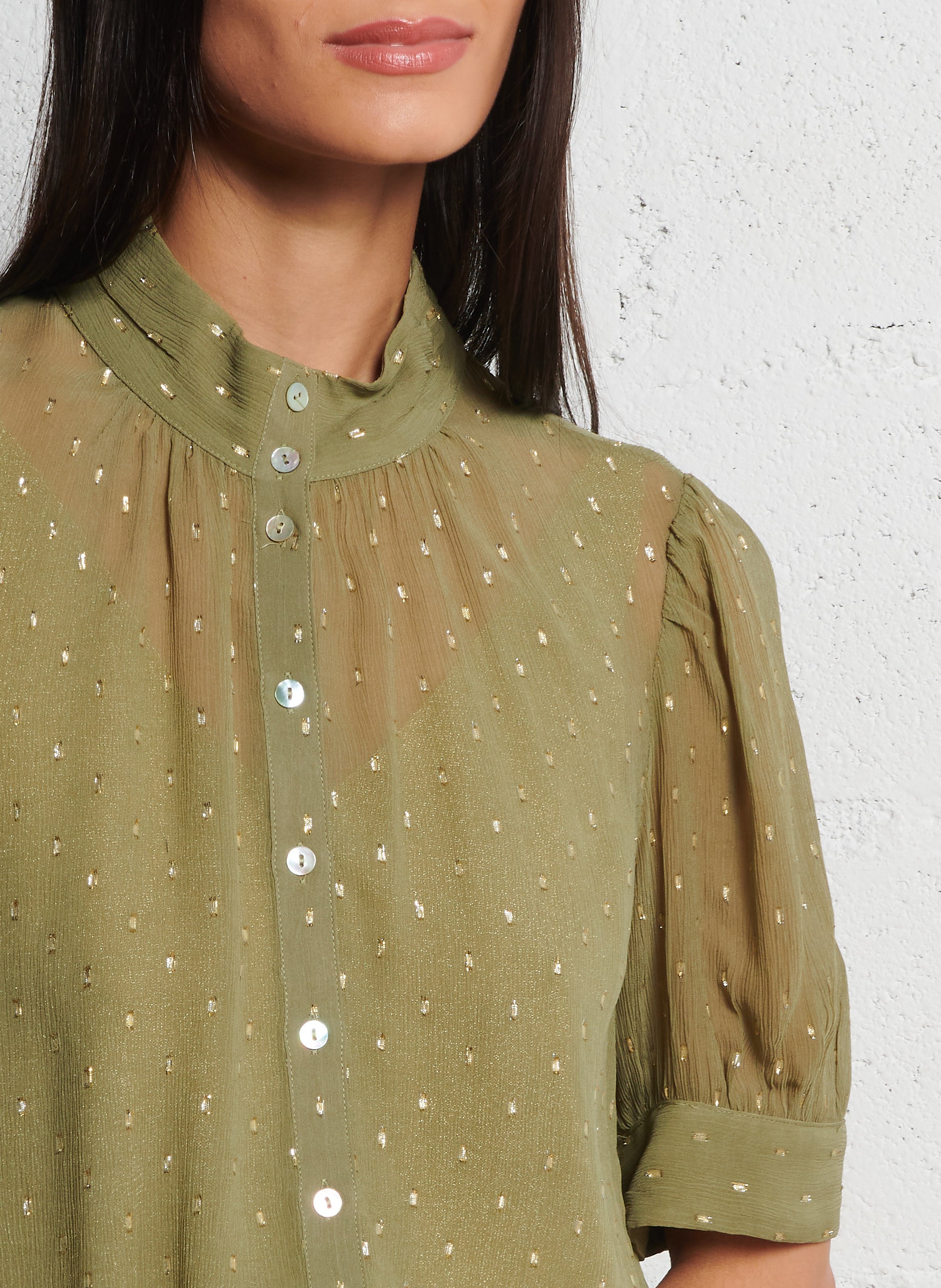 Blouse col rond  BA&SH Kaki