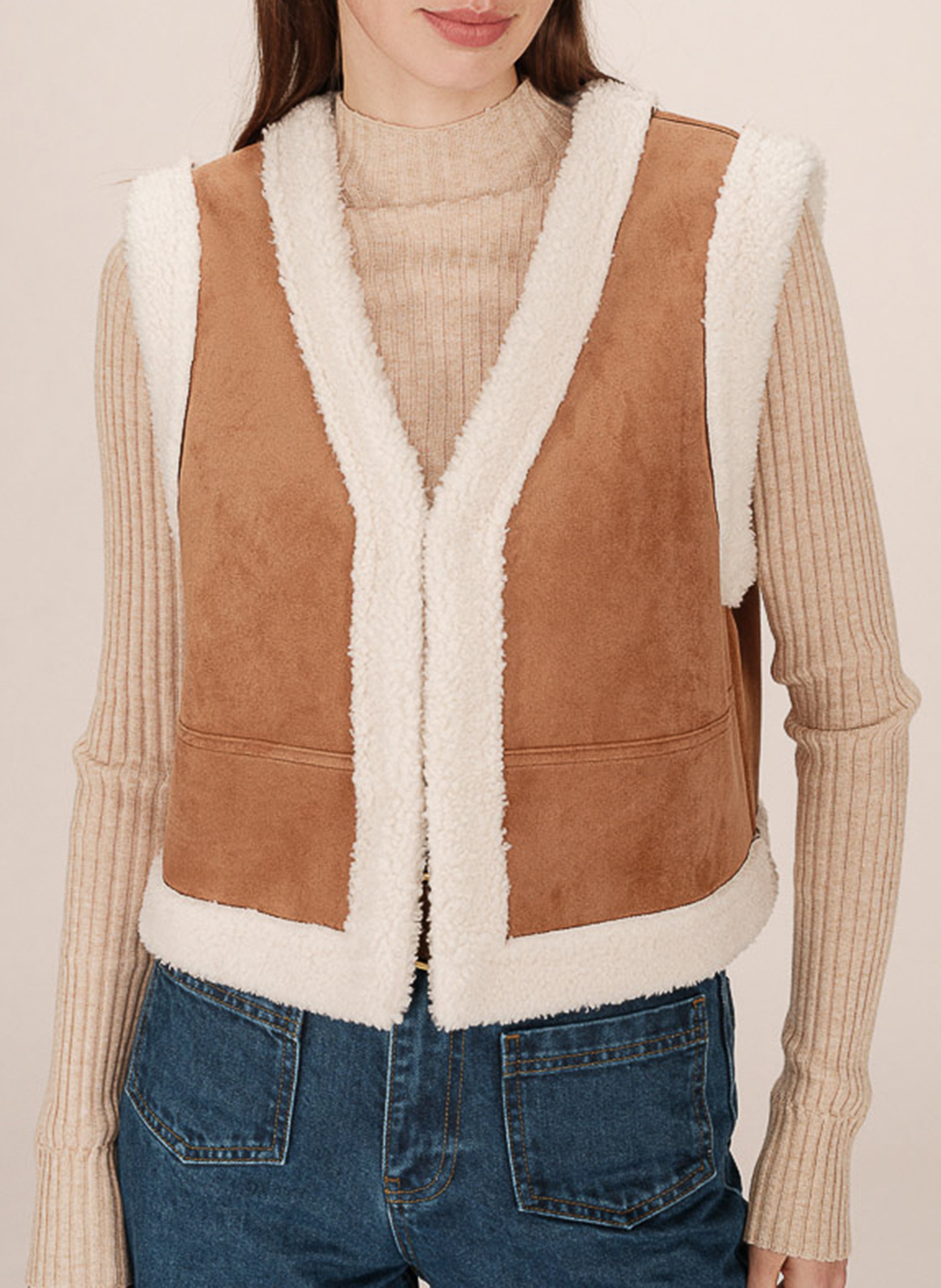 V-neck jacket GRACE ET MILA Brown