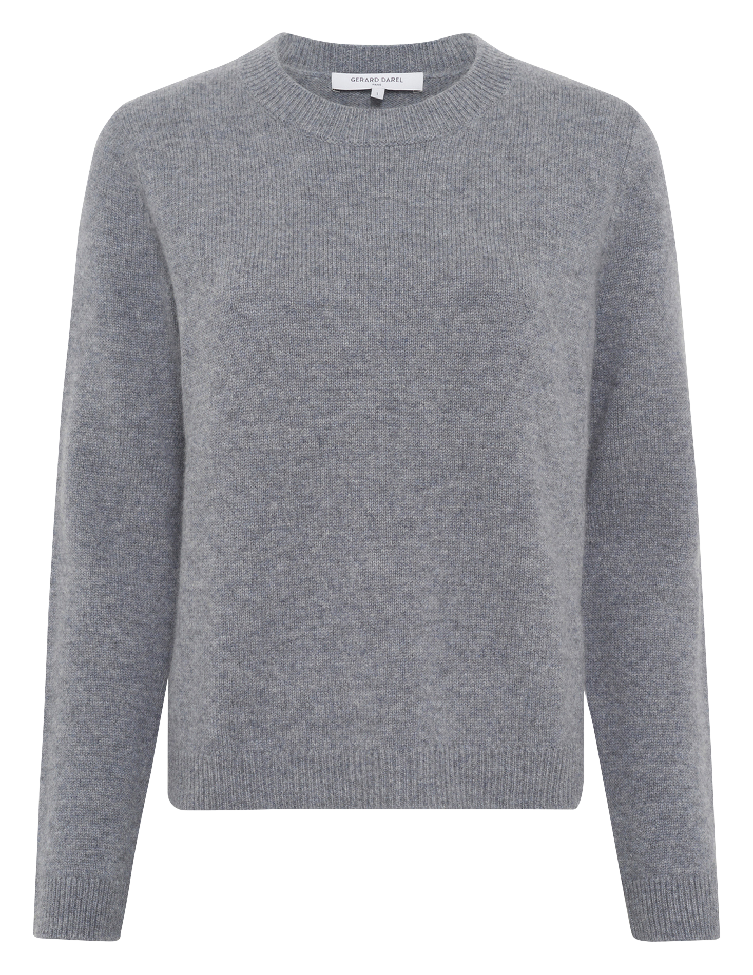 Pull col rond en cachemire GERARD DAREL Gris