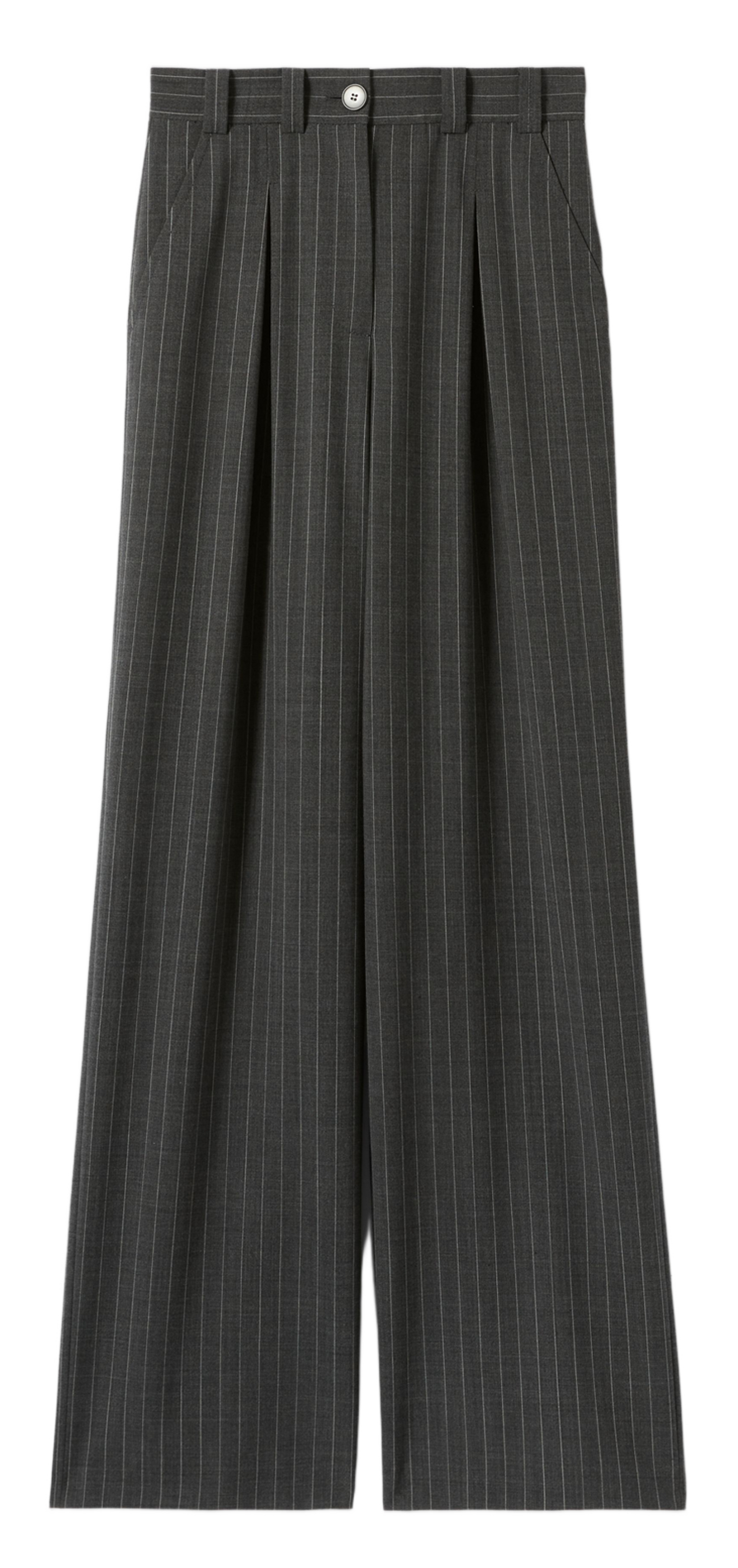 Pantalon large rayé CLAUDIE PIERLOT Gris