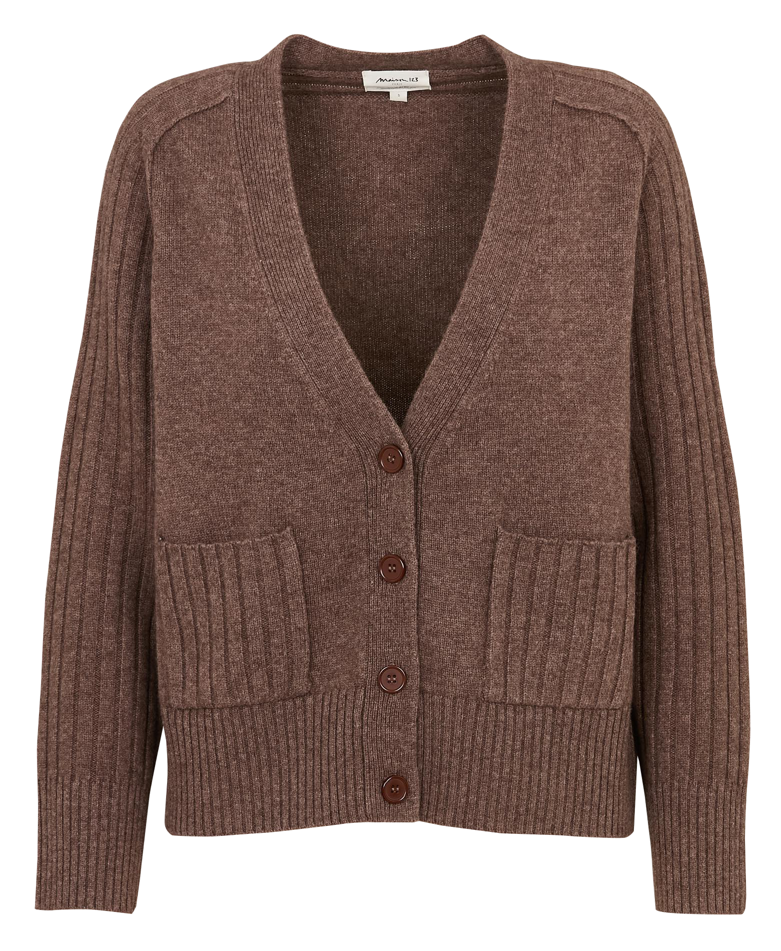 Svenland V-neck wool cardigan MAISON 123 Grey