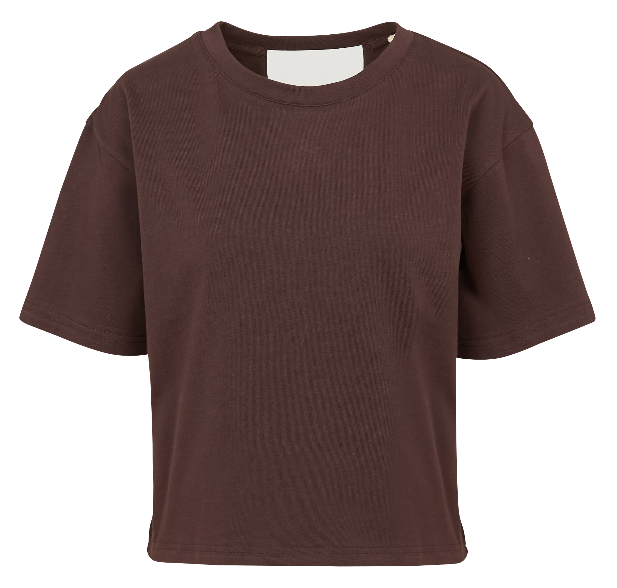 Round-neck organic cotton T-shirt SUNCOO Brown