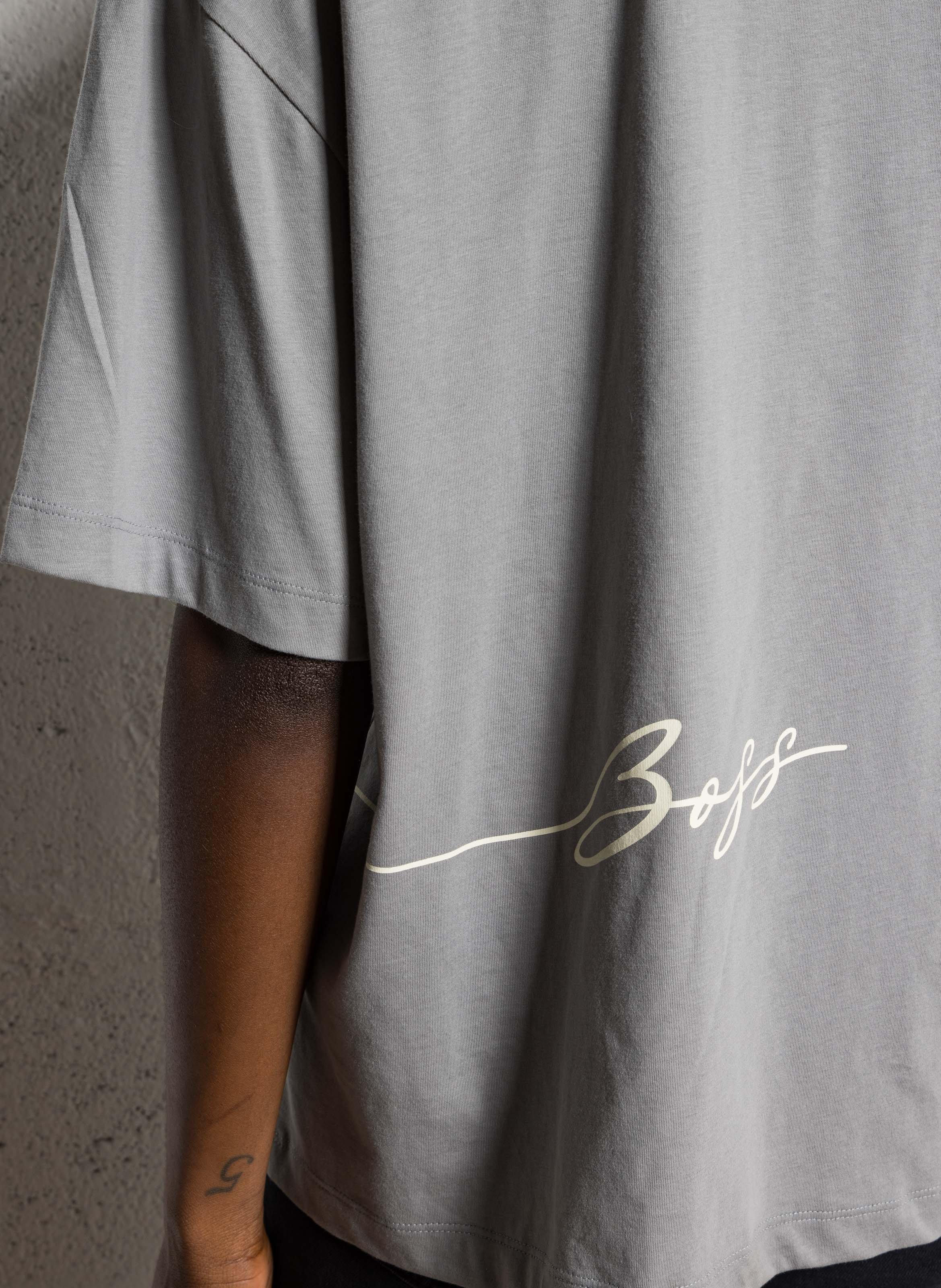 Tee-shirt col rond en coton BOSS Bleu