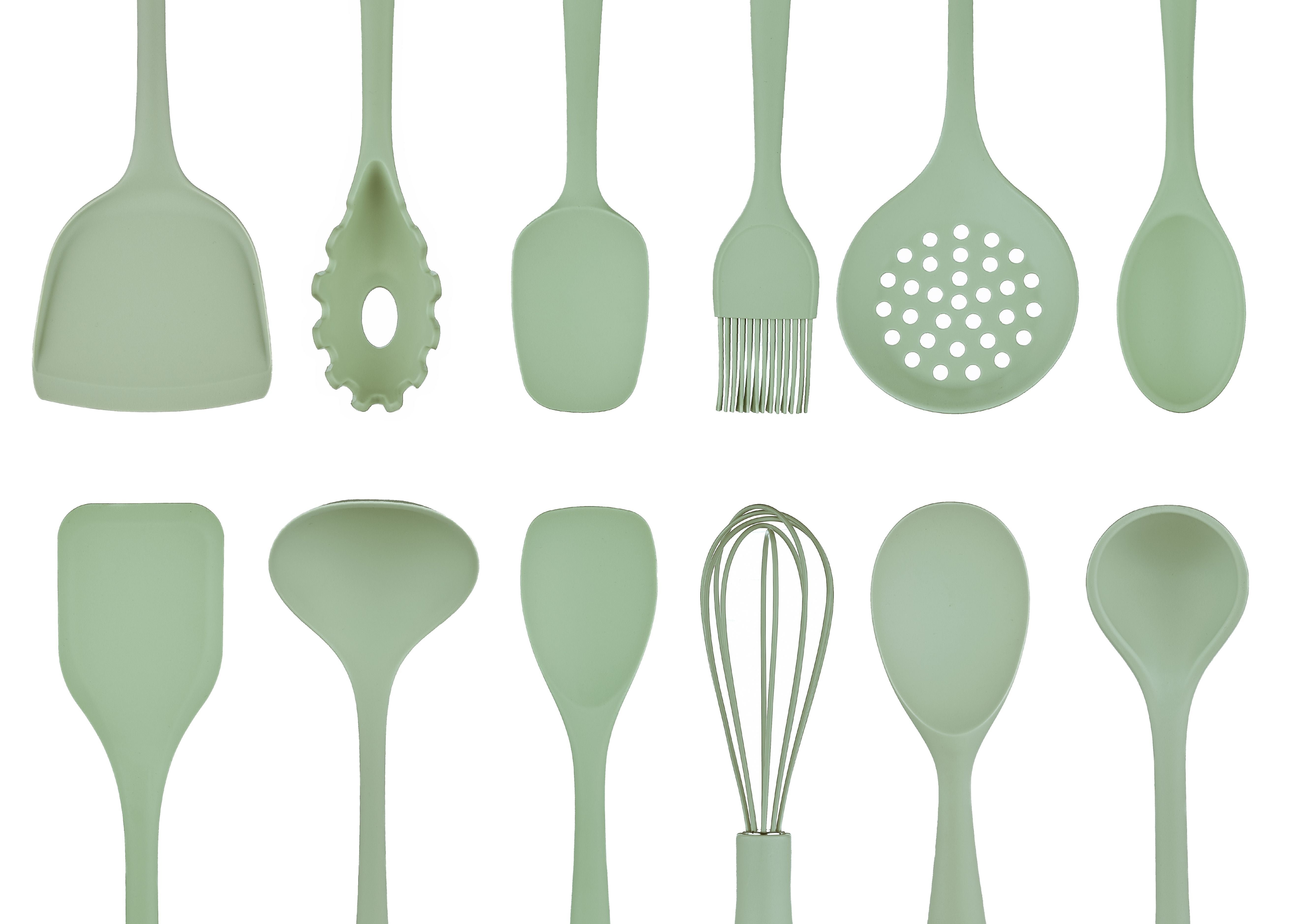 Ivar Silicone Kitchen Utensil Set - 15 Pieces BJORN Green