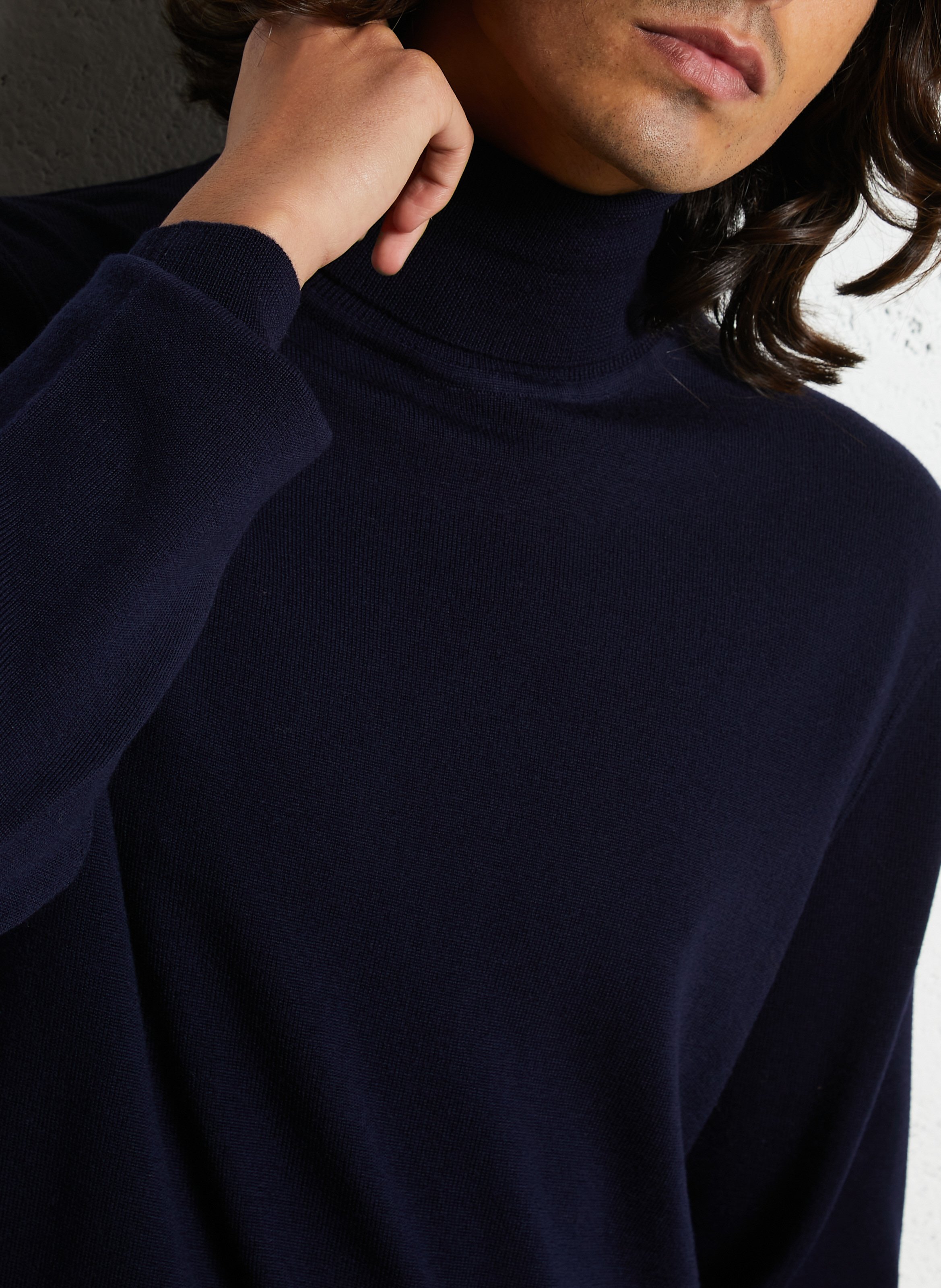 Rechte coltrui van wol FACONNABLE Blauw