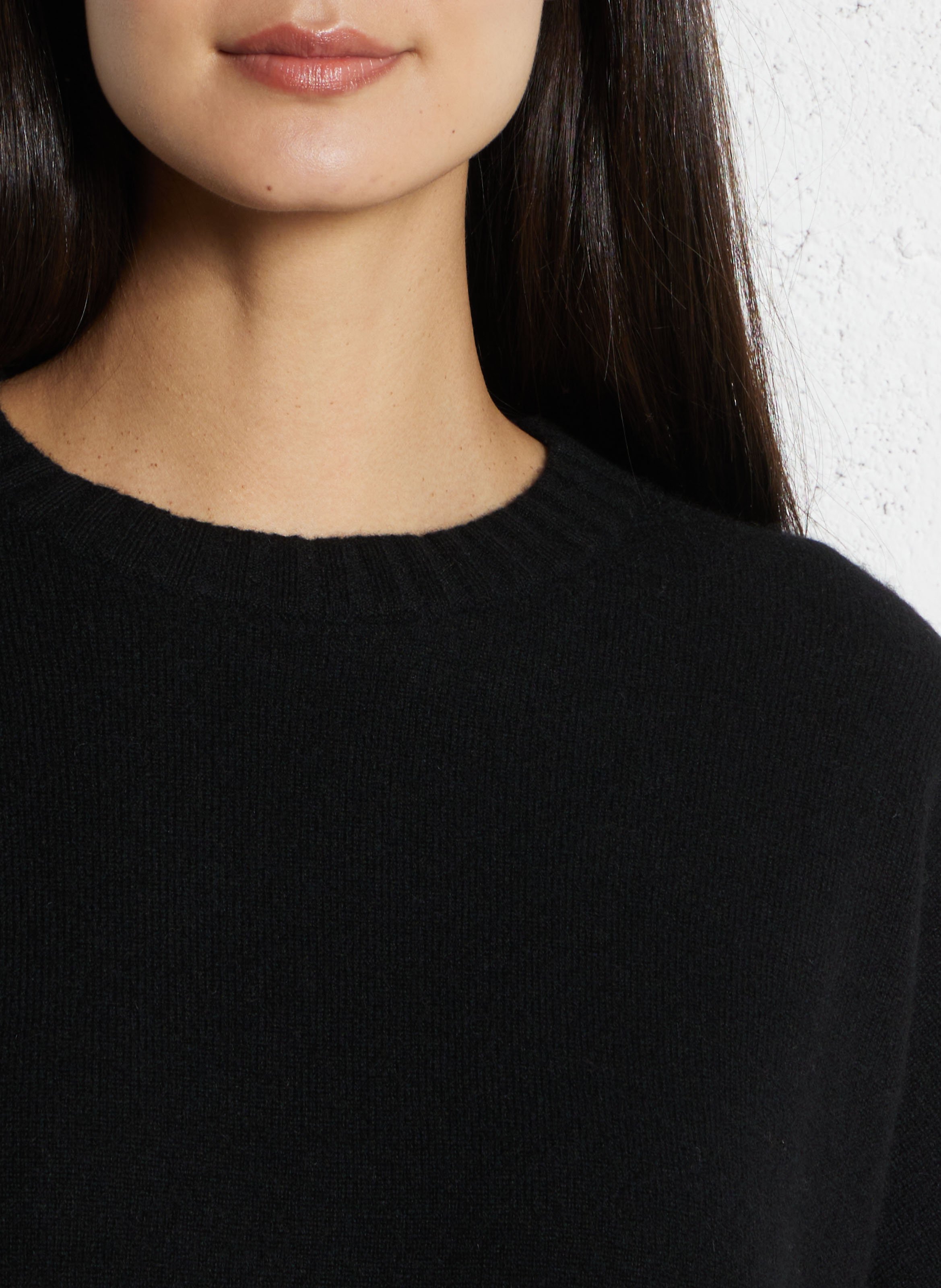 Pull oversize col rond en cachemire SUD EXPRESS Noir