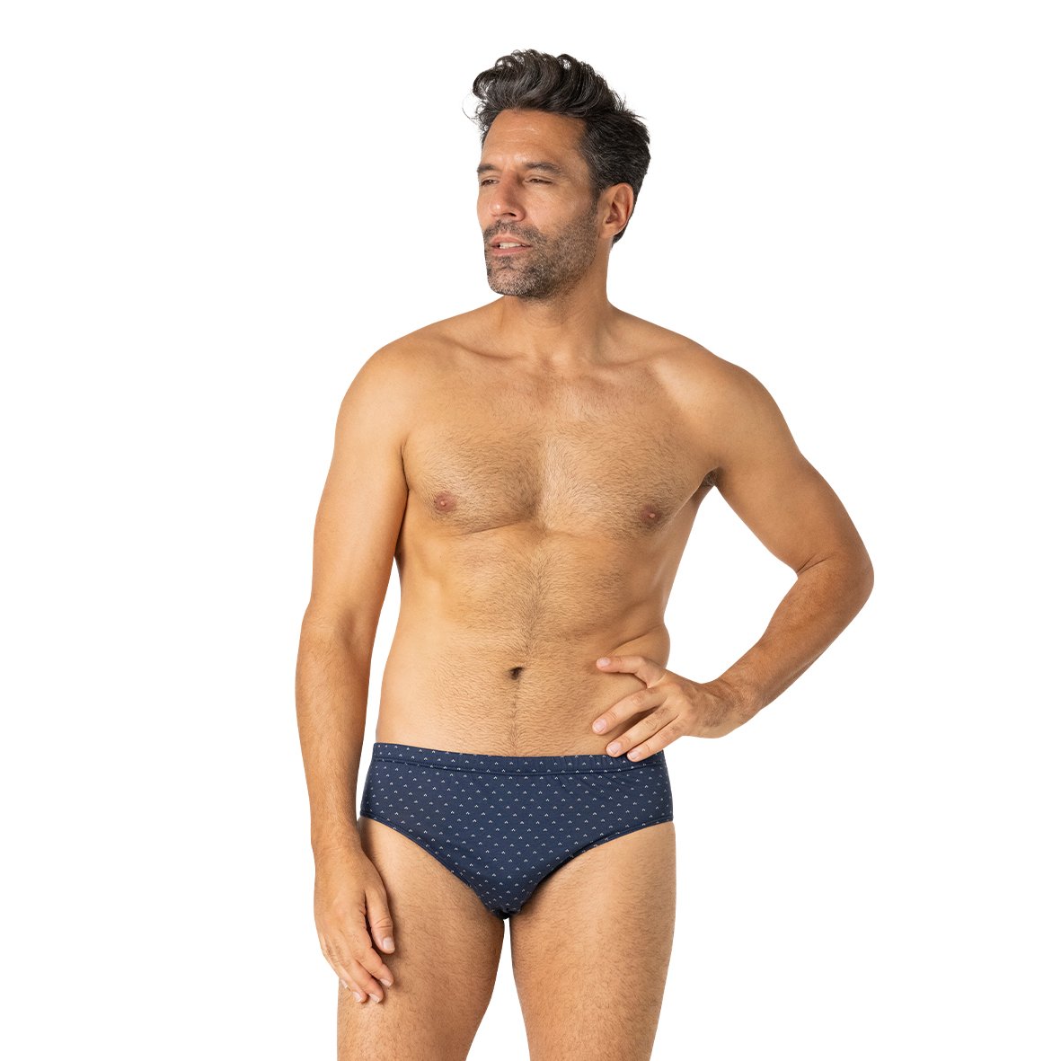 Mercerized cotton low-rise panties EMINENCE Blue