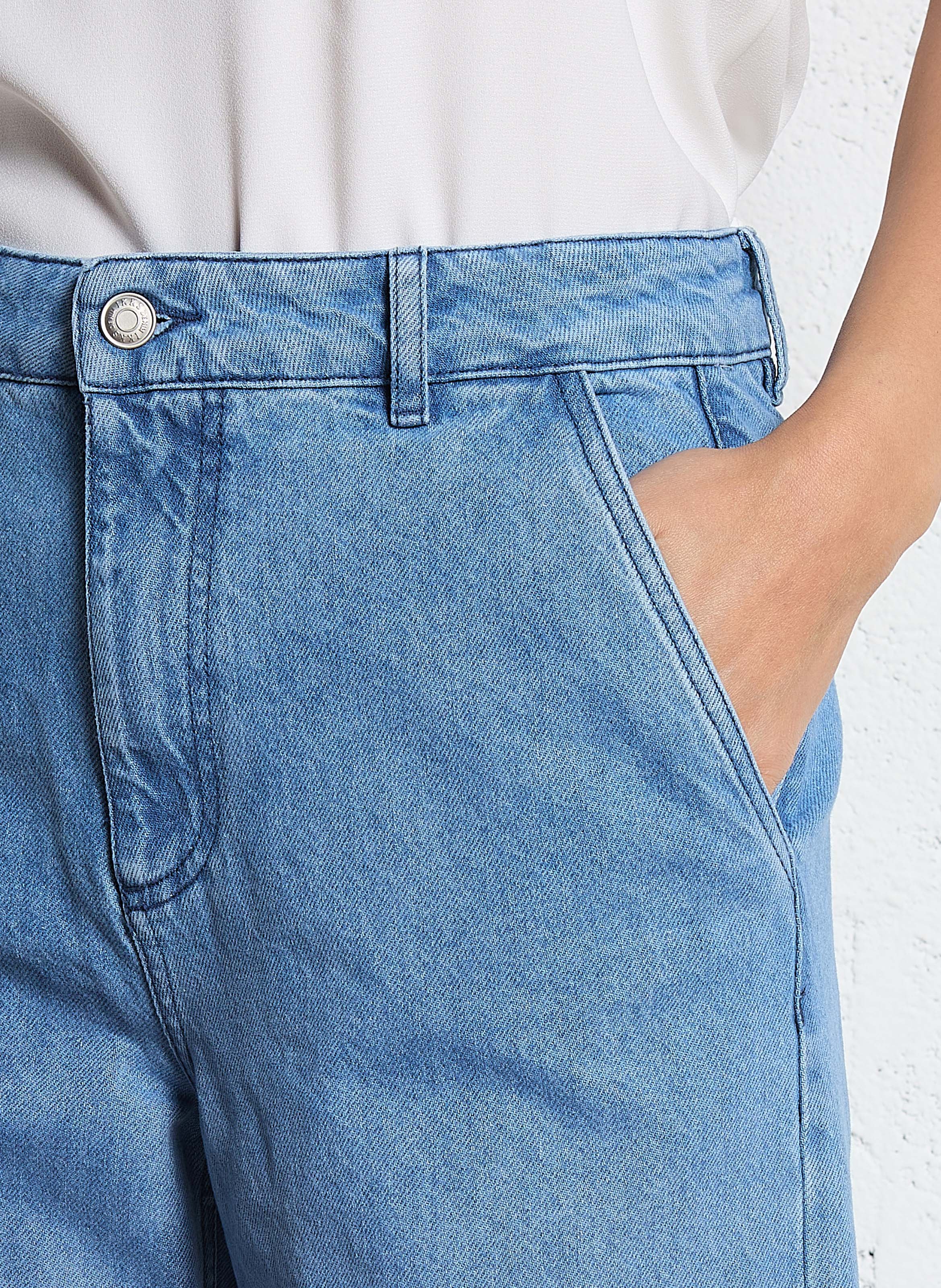 Jean large taille haute  IKKS Bleu