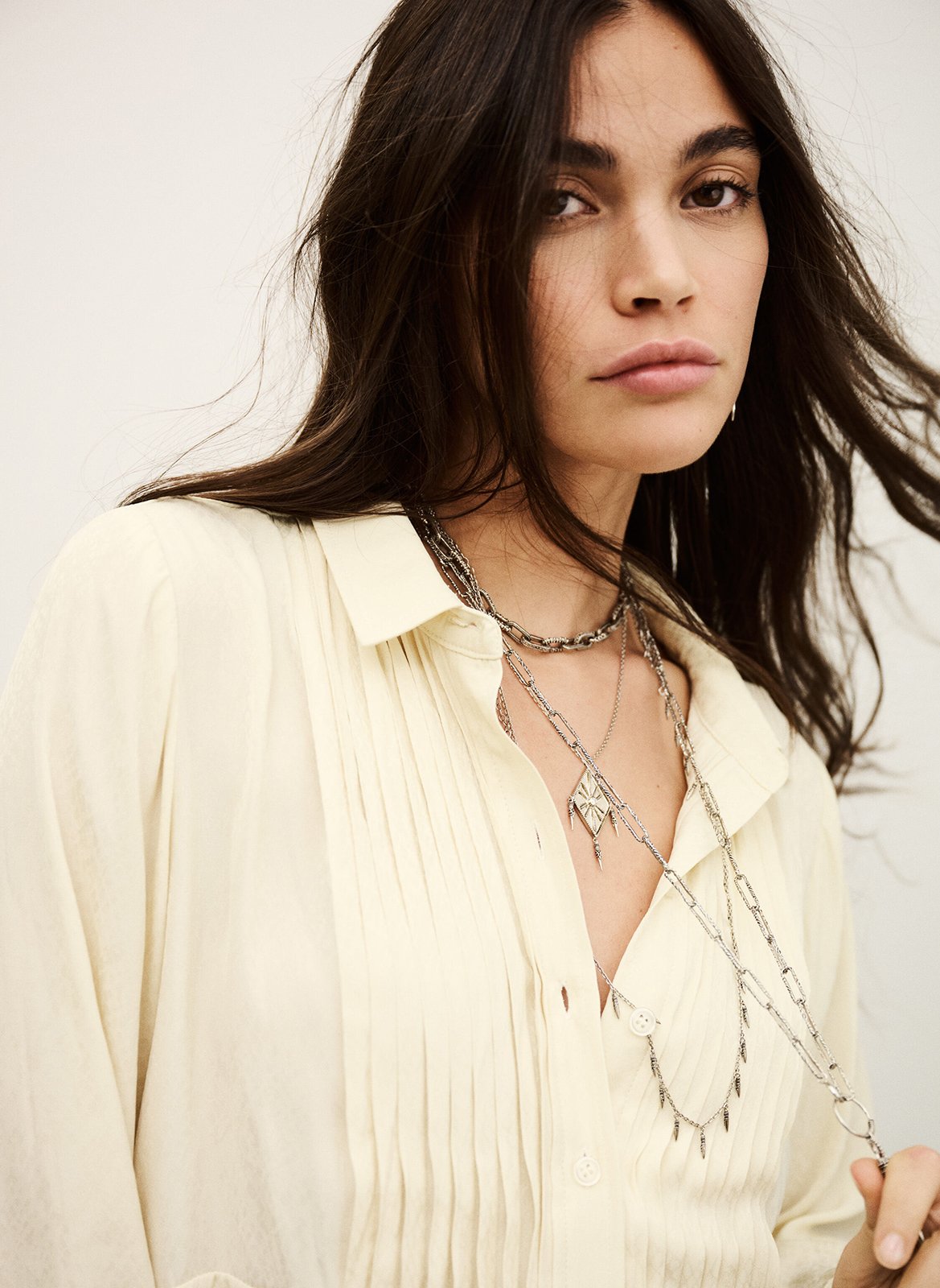 Chemise col classique BA&SH Beige