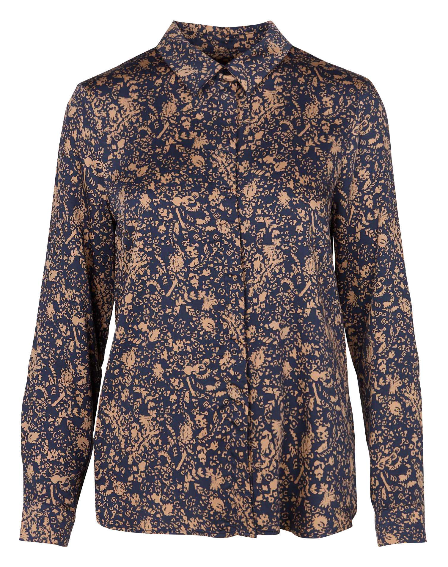 Straight printed shirt with classic collar CAROLL Black