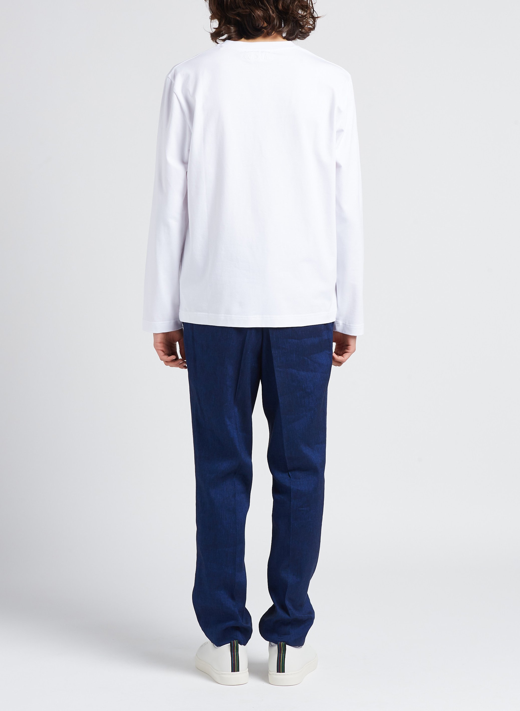 Round-neck cotton T-shirt SAISON 1865 White