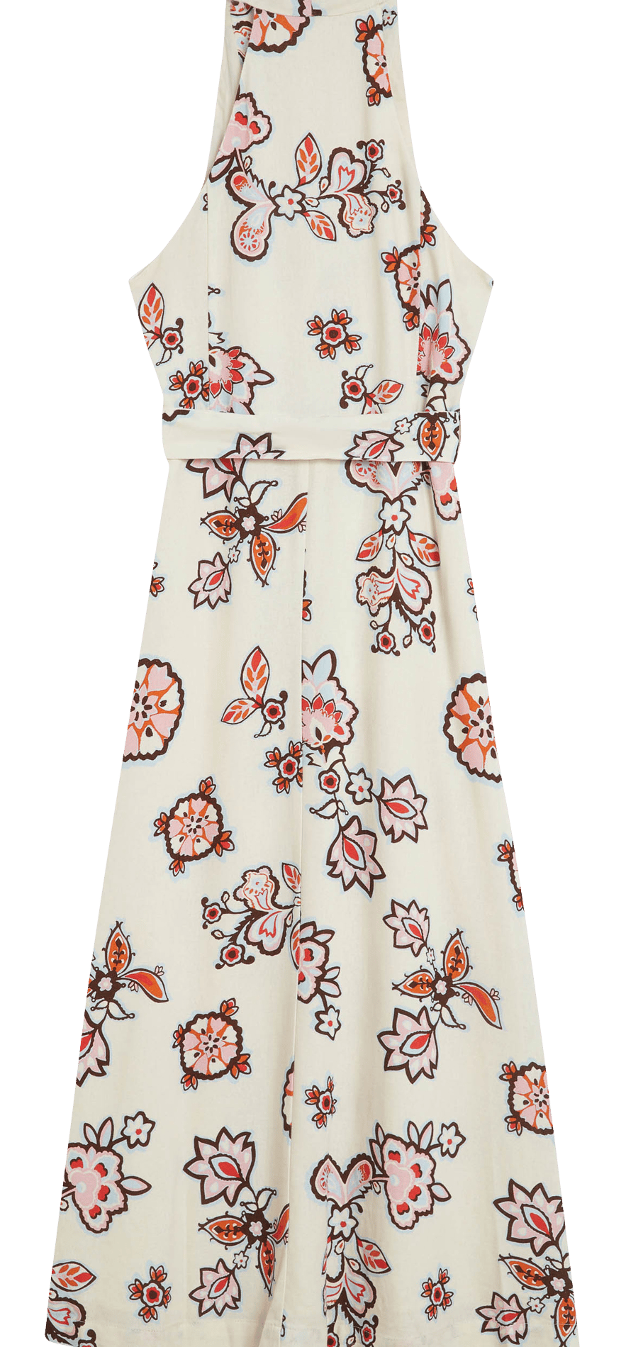 Robe midi décolleté V imprimée GRACE ET MILA Blanc