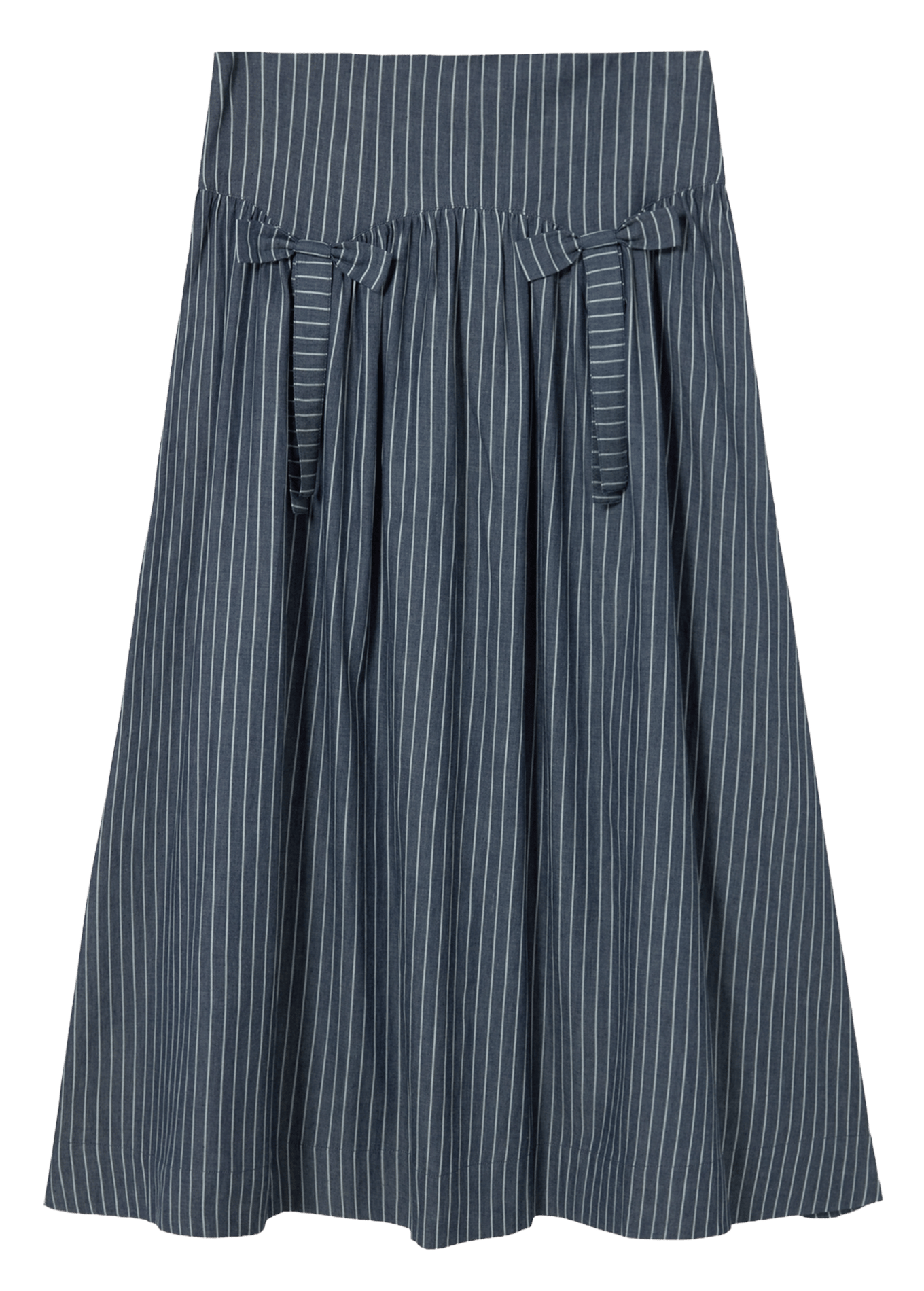 Long cotton-blend skirt THE TINY BIG SISTER Blue