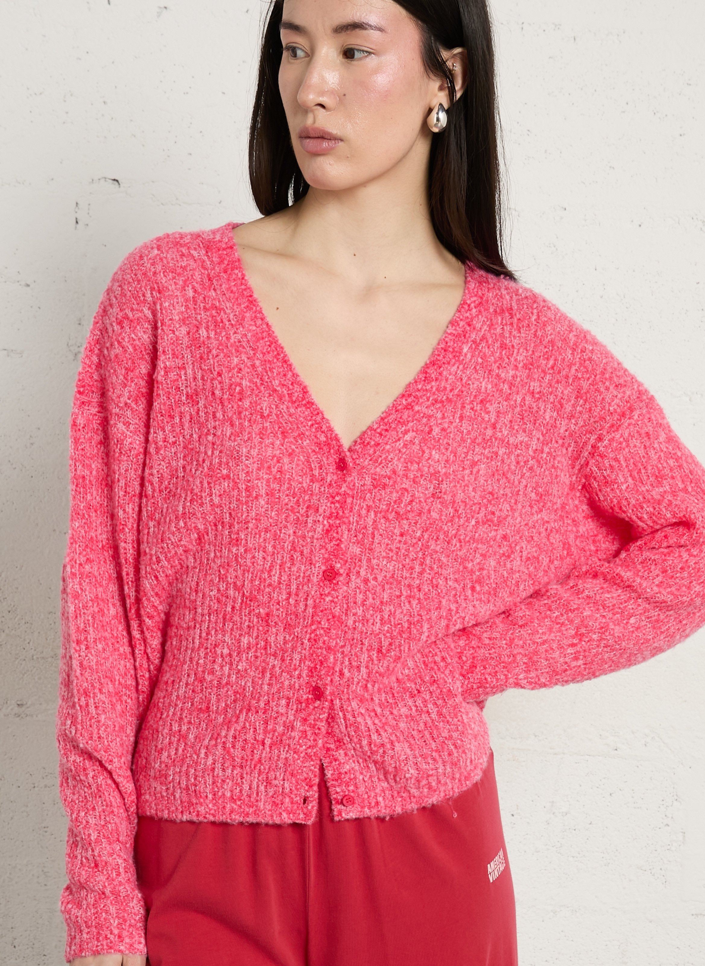 Straight wool-blend V-neck cardigan AMERICAN VINTAGE