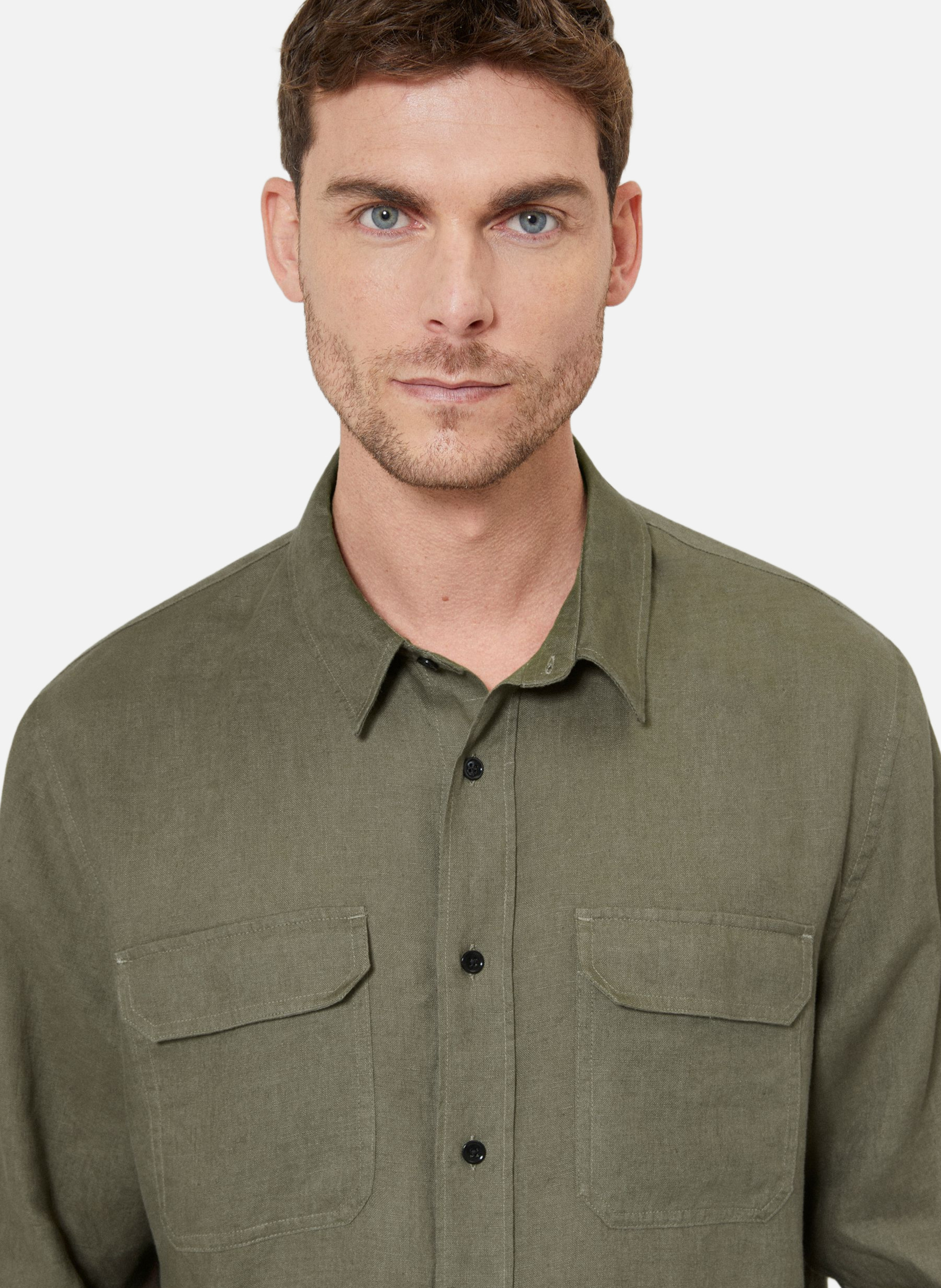 Linen shirt THE KOOPLES Green