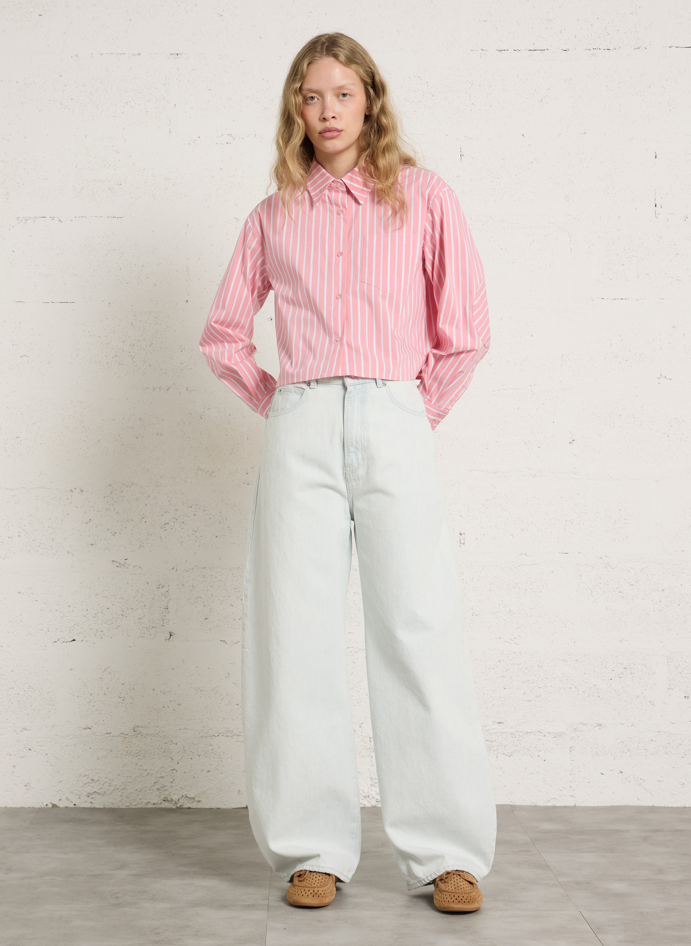 Boyfriend-Taillenjeans BERENICE Blau