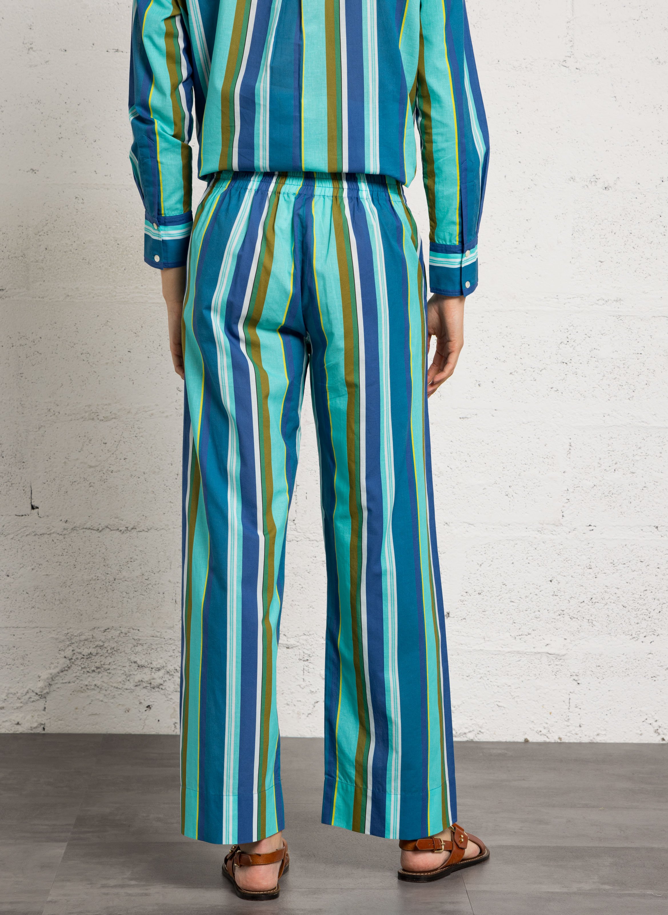 Hose - Gerader Schnitt mit Streifen  BELLA JONES Blau