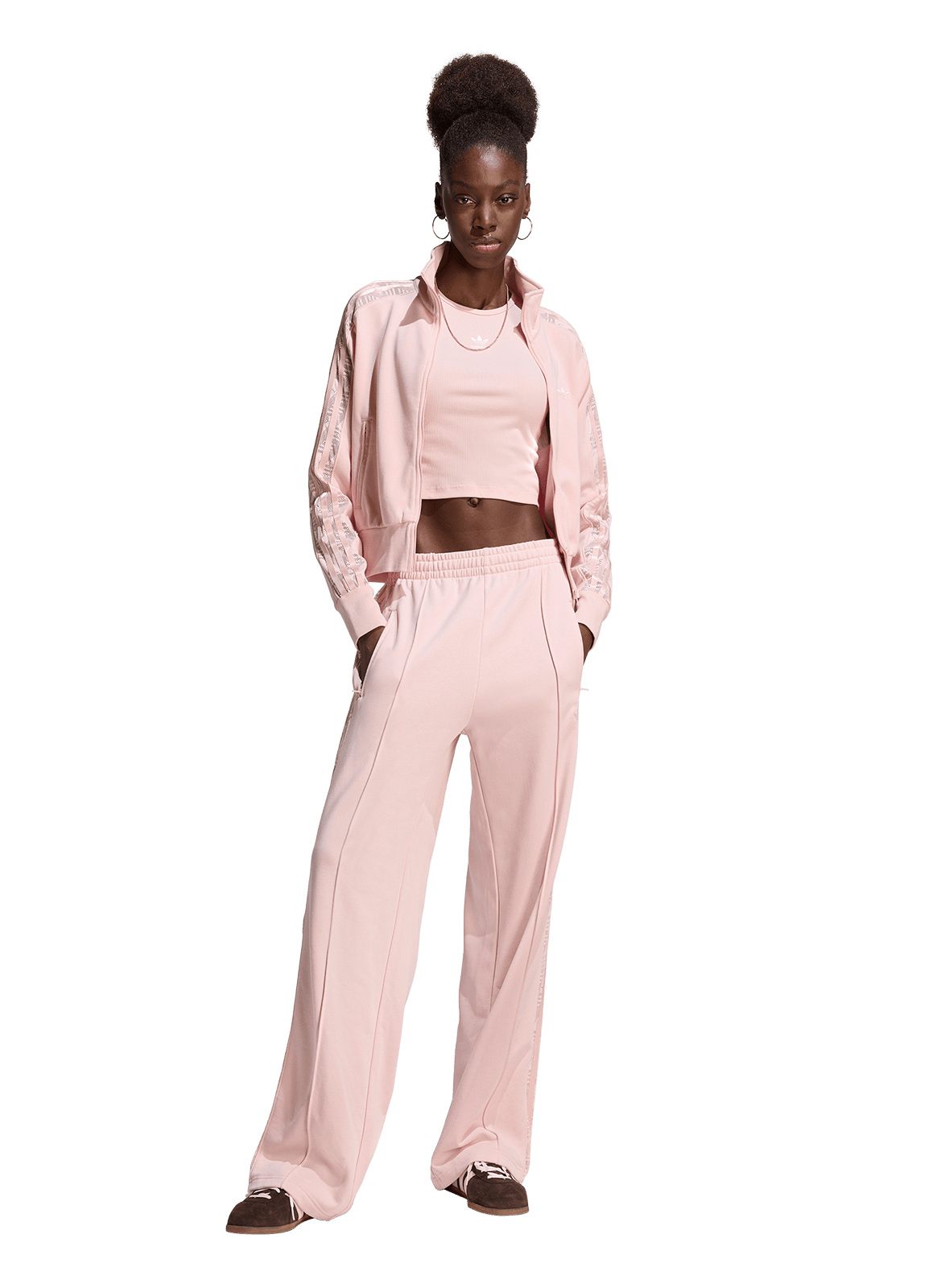 Jasje met opstaande kraag | katoenblend ADIDAS Roze