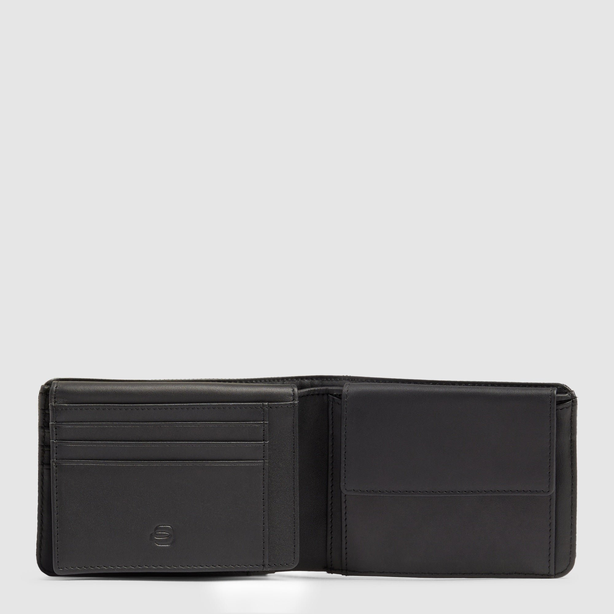 Men's wallet with ID card holder flap PIQUADRO Black