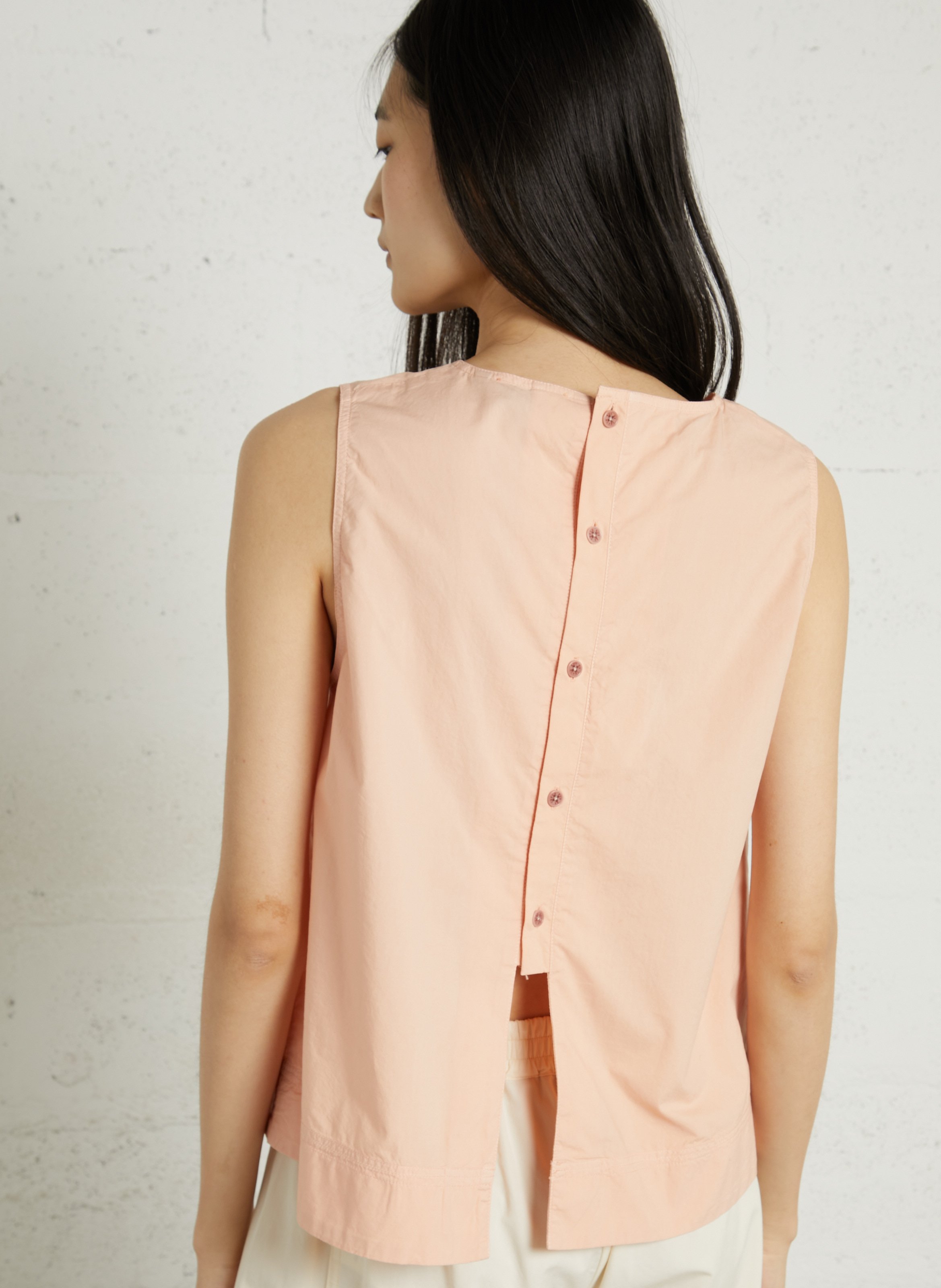 Weites Rundhals-Top aus Bio-Baumwolle RUE DE TOKYO Rosa