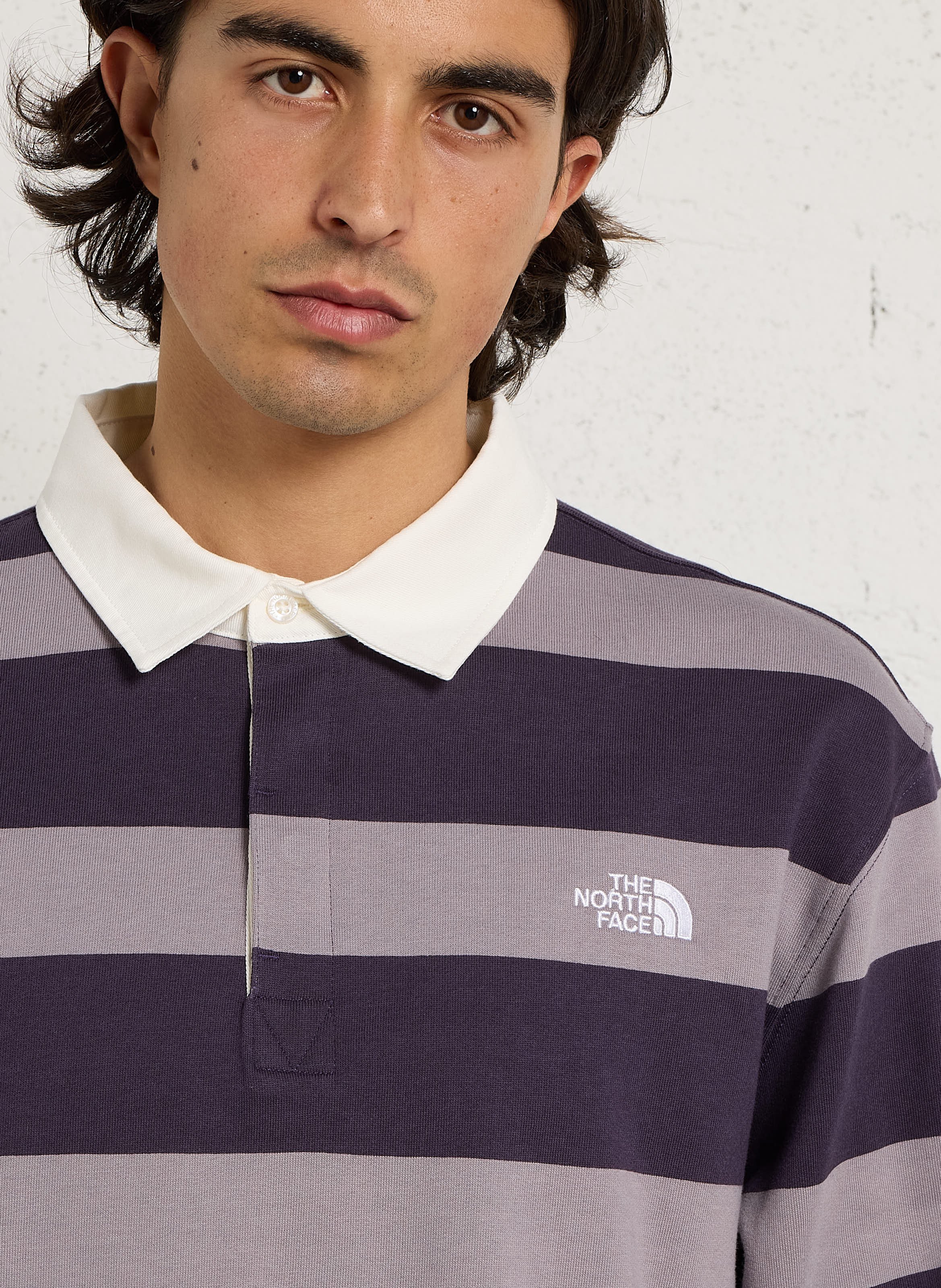 Polo droit en coton THE NORTH FACE Gris