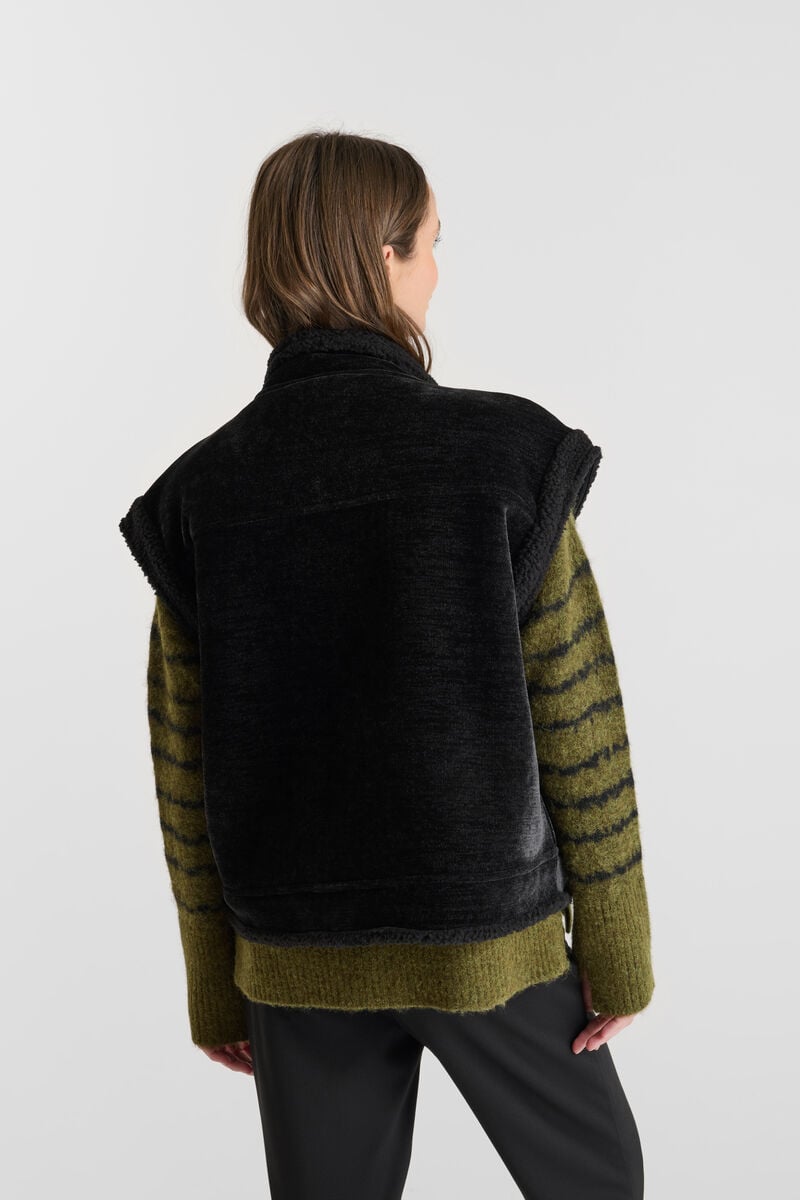 Veste sans manches LE TEMPS DES CERISES Noir